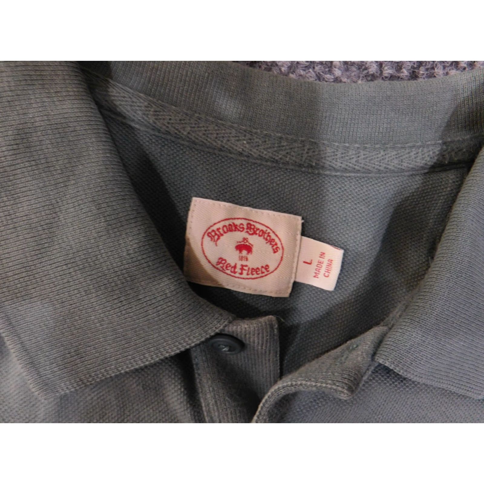 Brooks Brothers Brooks Brothers Red Fleece Polo Shirt Mens Large Gray Short Sleeve Classic Golf Shirt Size US L / EU 52-54 / 3 - 7 Thumbnail