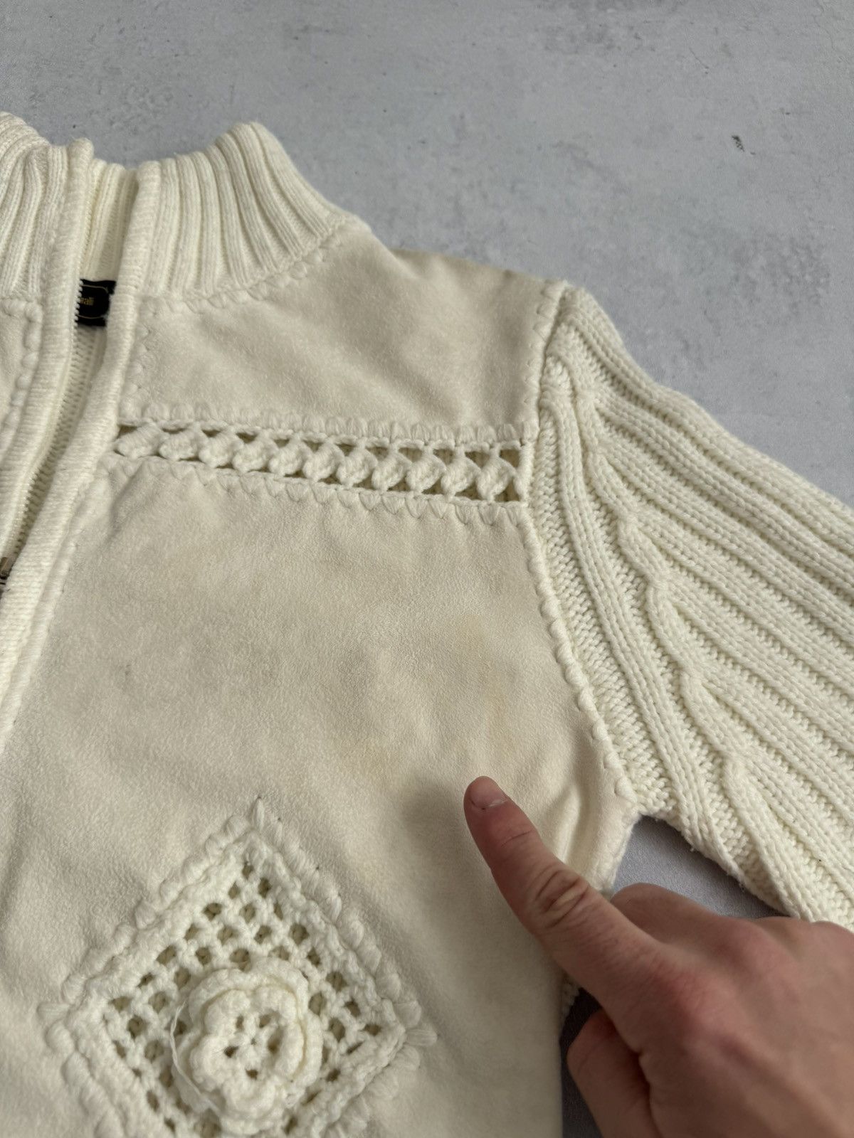 Just Cavalli Vintage Just Cavalli Knit Double Zip Wool Sweater Size S / US 4 / IT 40 - 9 Thumbnail