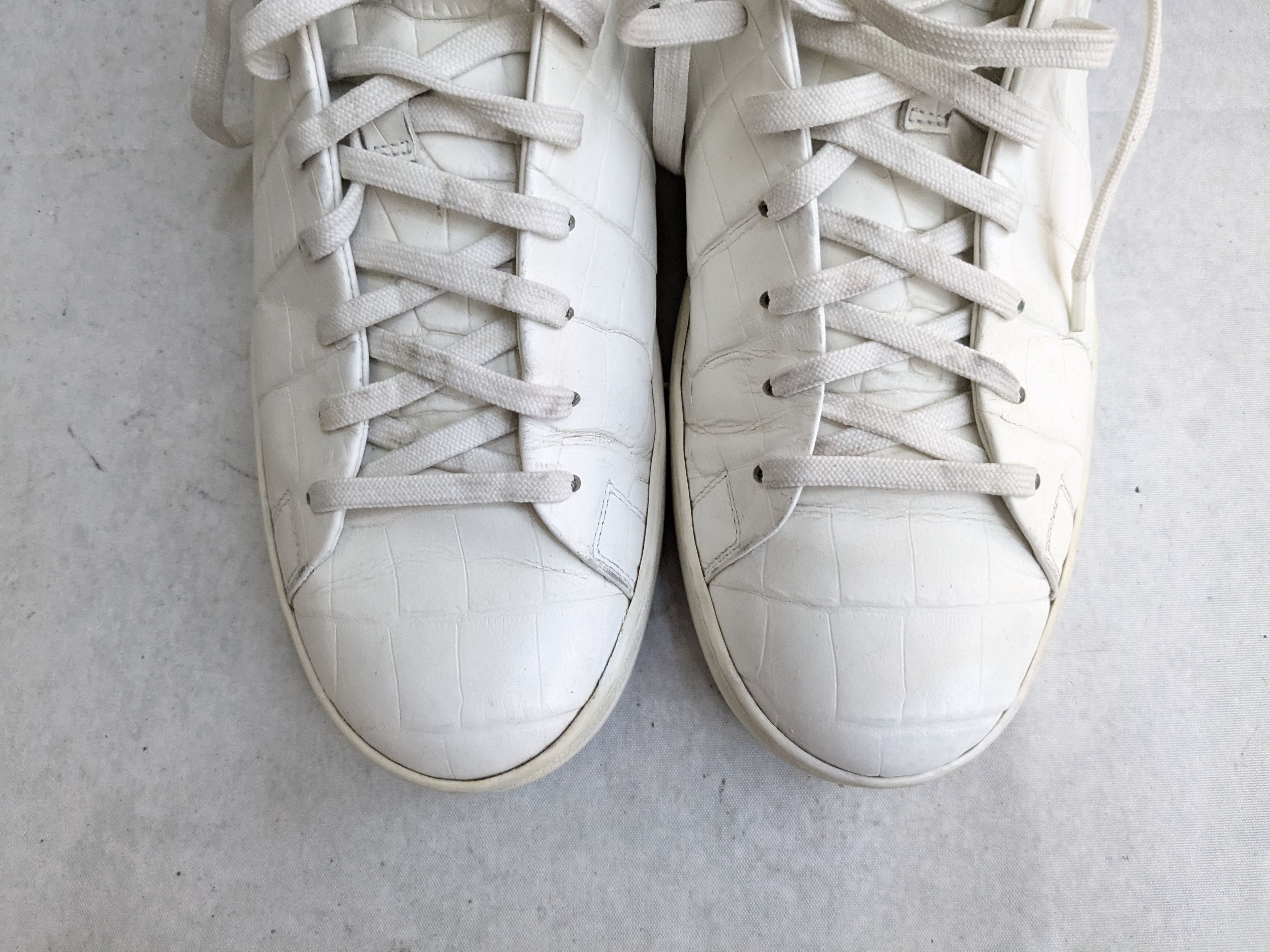 Louis Vuitton Louis Vuitton Frontrow Sneakers White 9 Croc Low Tops Size US 9 / EU 42 - 4 Thumbnail
