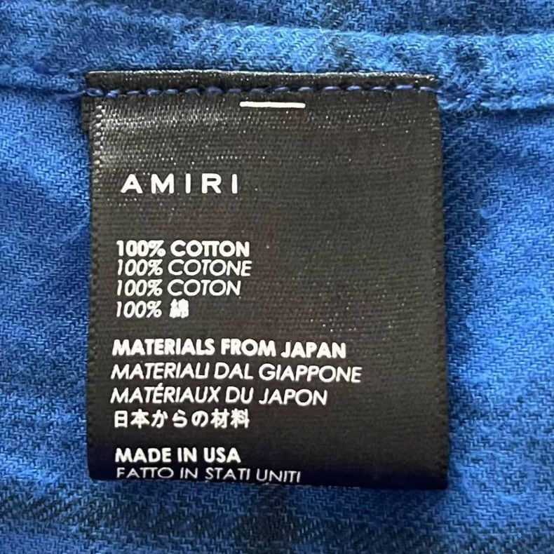 Amiri Amiri 18ss genuine blue shark shirt Size US M / EU 48-50 / 2 - 3 Thumbnail