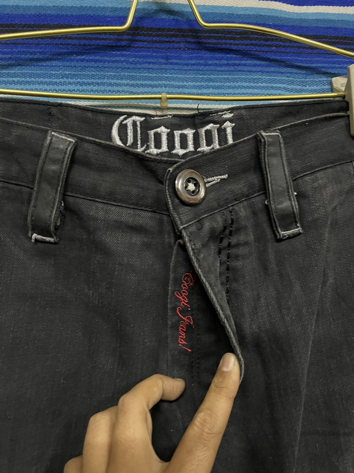 Vintage OFFER🔥Vintage Y2K GOOGI Black Jeans Hip Hop wear Size US 36 / EU 52 - 5 Thumbnail