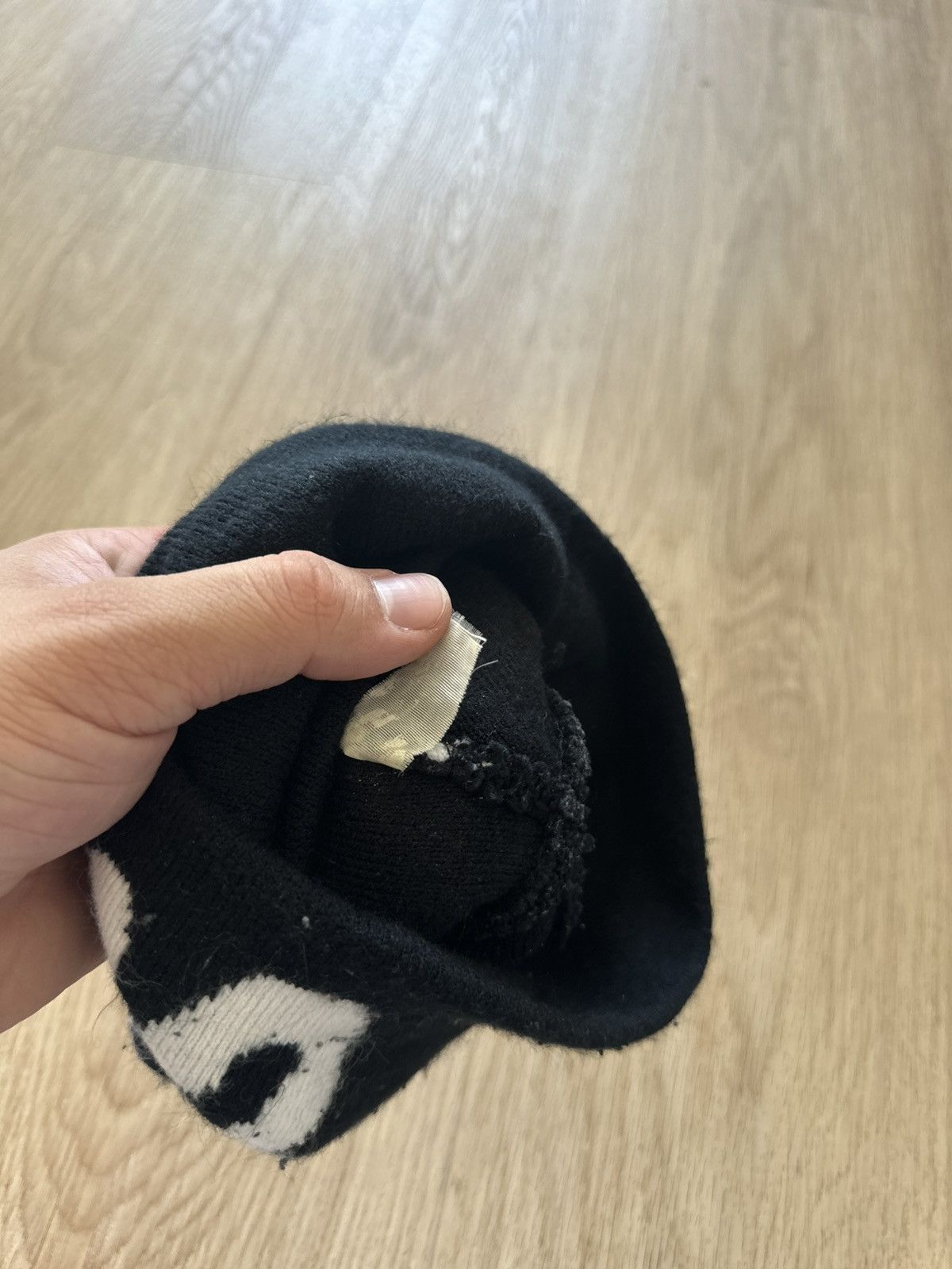 Mea Culpa Black & White Mea Culpa Beanie Size ONE SIZE - 3 Thumbnail