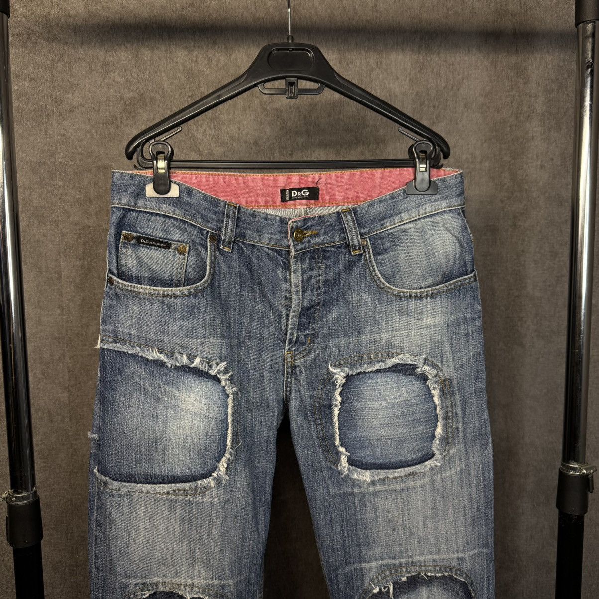 Dolce & Gabbana Vintage Dolce Gabbana patchwork jeans DG denim pants Size US 33 - 4 Thumbnail
