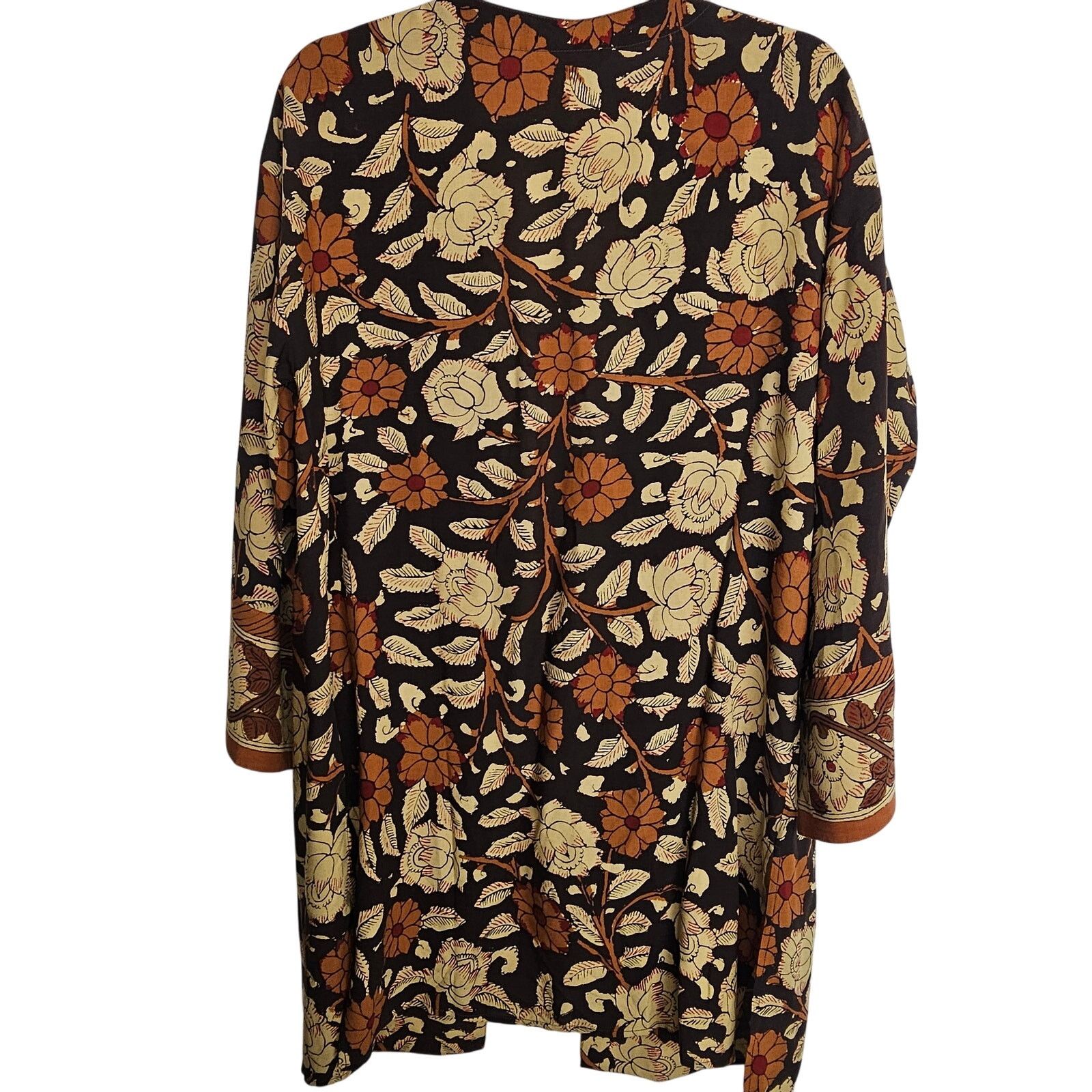 Soft Surroundings Soft Surroundings Womens Floral Kimono S Earthy Forest Fairy Size S / US 4 / IT 40 - 9 Thumbnail