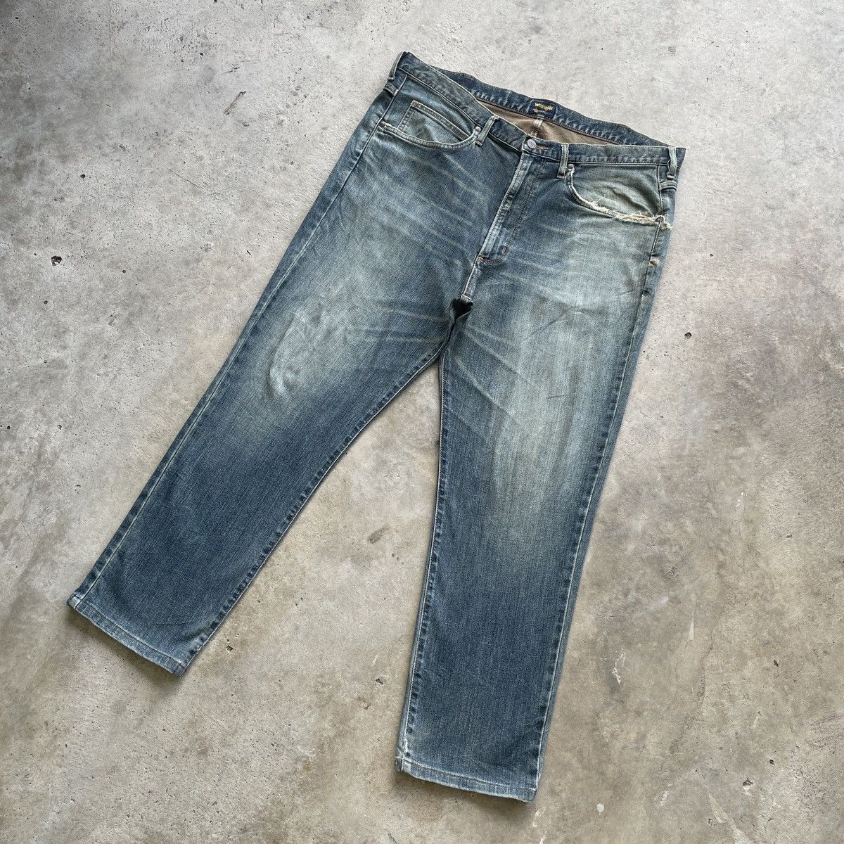 Wrangler W40 Vintage Wrangler Jeans MudWash Faded Denim Pants Size US 40 / EU 56 - 2 Thumbnail