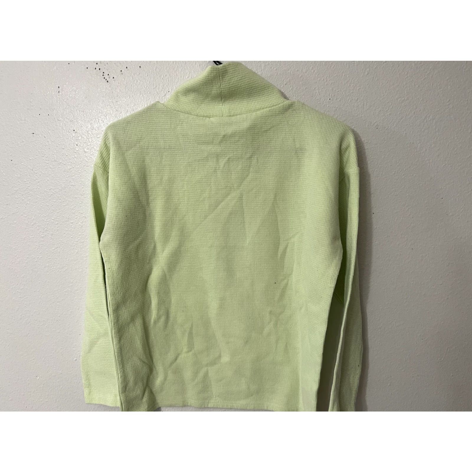 Loft LOFT Sweater Womens Waffle-Knit Turtleneck Green Size PM Petite Knit Pullover Casual Fall Winter Size M / US 6-8 / IT 42-44 - 3 Thumbnail