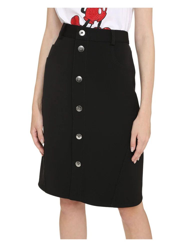 Bottega Veneta o1y0725 Midi Skirt in Black Size 27" / US 4 / IT 40 - 5 Thumbnail