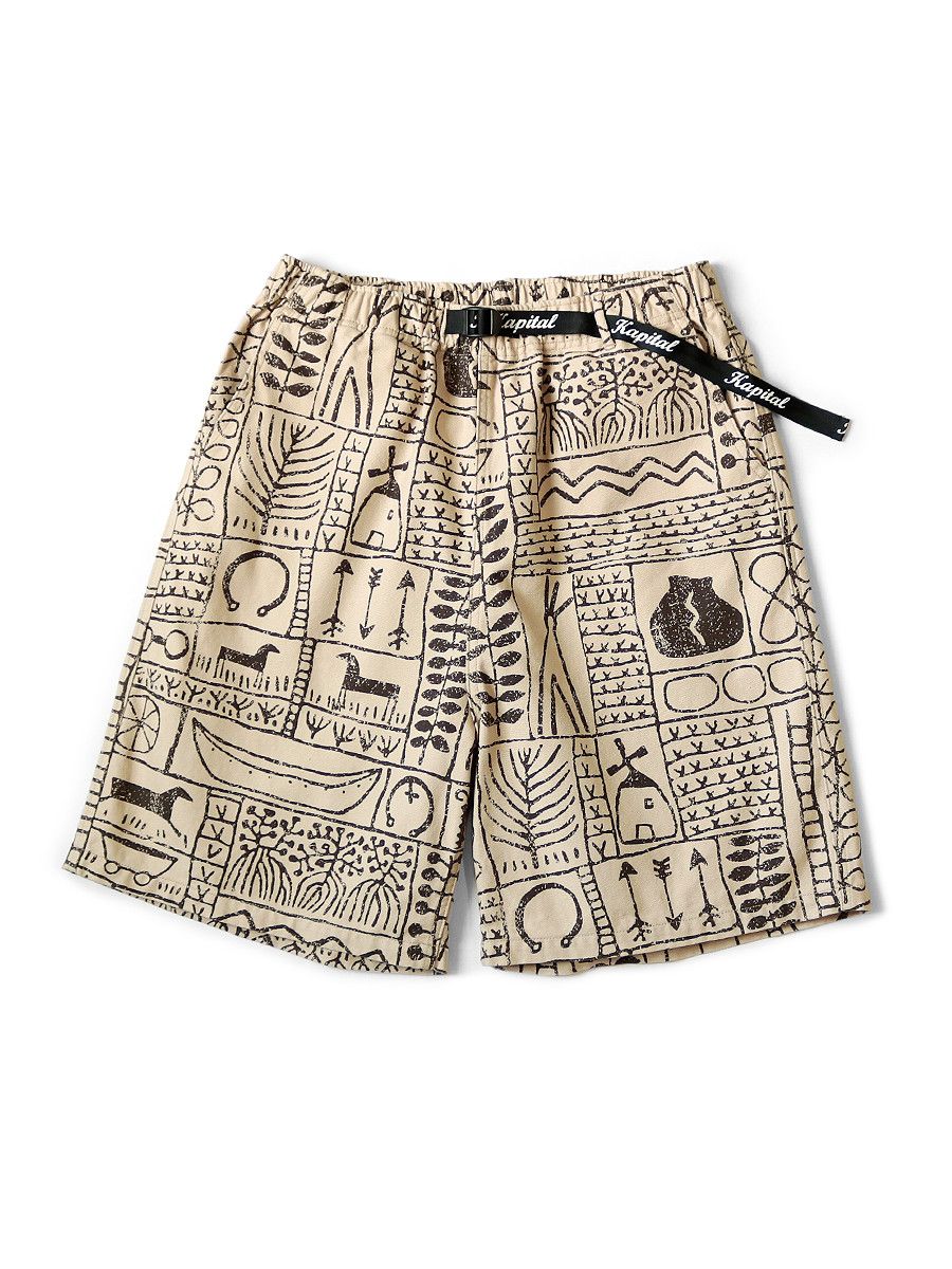Kapital Kapital Canvas canyon land pattern easy shorts Size US 34 / EU 50 - 2 Thumbnail