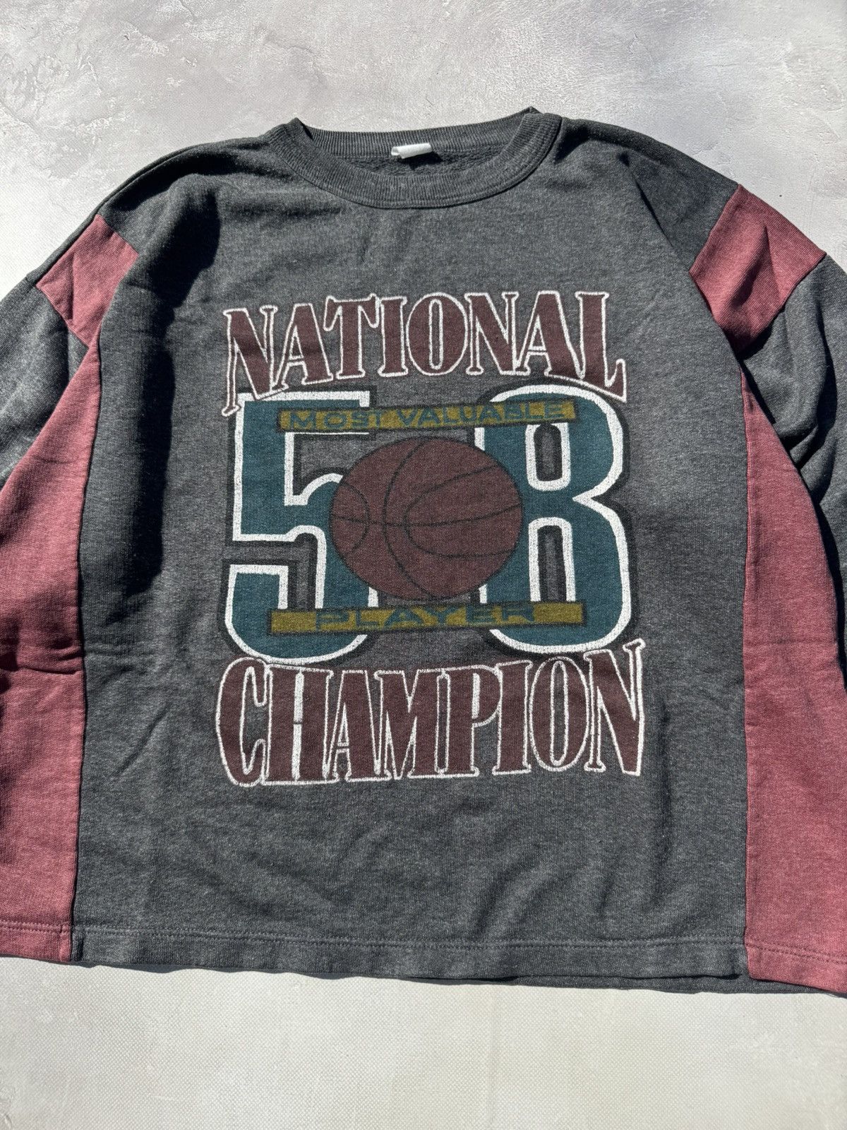 Vintage 80s-90s Sweatshirt National Basketball Champion #58 Size US M / EU 48-50 / 2 - 7 Thumbnail