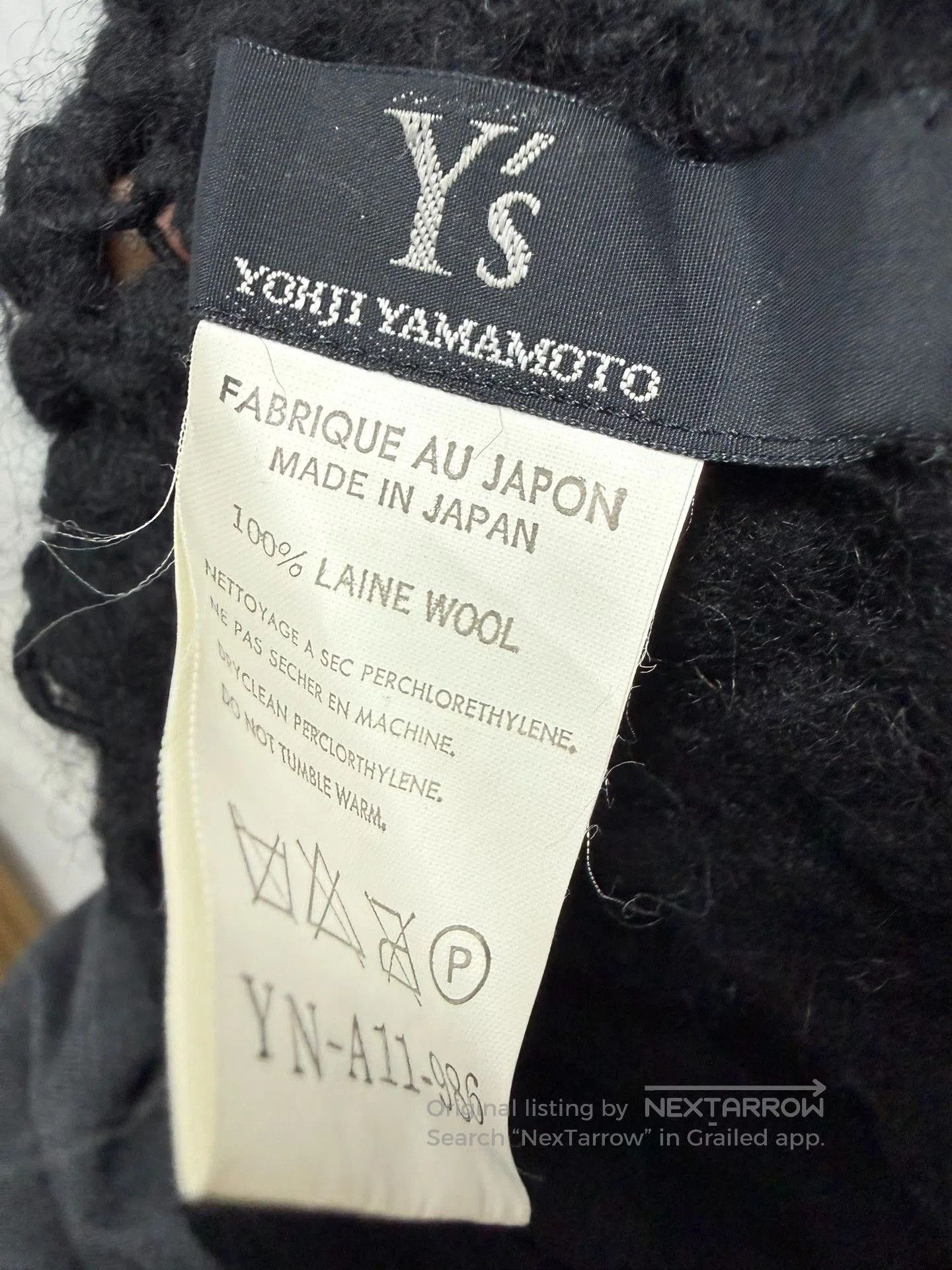 Yohji Yamamoto Yohji Yamamoto Wool Thick. Size ONE SIZE - 5 Thumbnail