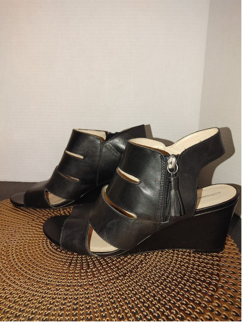 Other Adrienne Vittadini Raneer Leather Wedge Sandals Size 10 Size US 10 / IT 40 - 1 Thumbnail