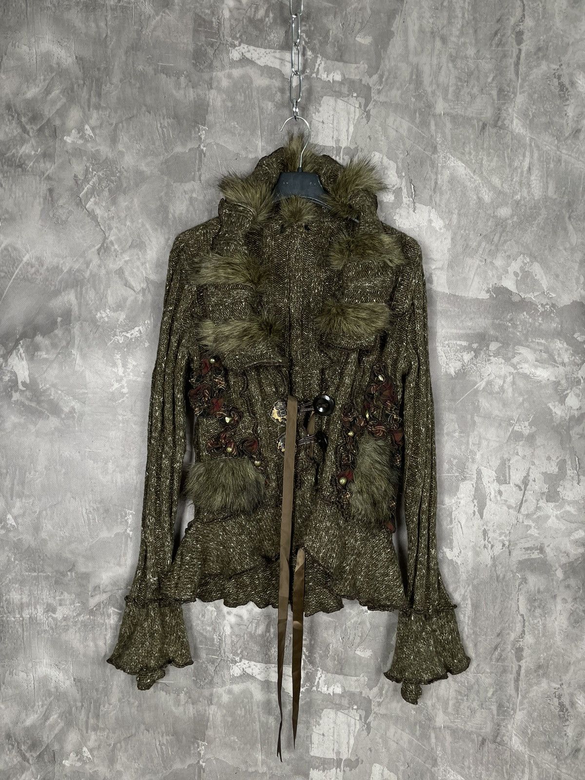 20471120 × If Six Was Nine × Japanese Brand Vintage Avant Garde Japan Style Fur 3 D Wool Sweater Size M / US 6-8 / IT 42-44 - 1 Thumbnail