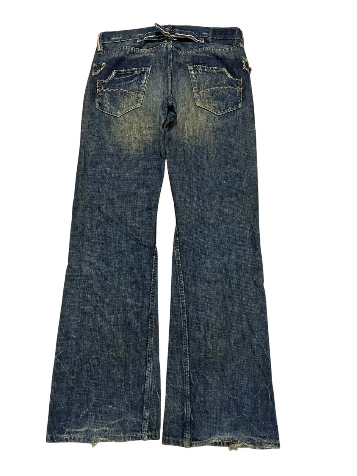 Japanese Brand × Kapital × Vintage Rusty Flare Selvedge Japanese Punk Distressed Denim Jeans Size US 32 / EU 48 - 9 Thumbnail