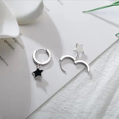 Japanese Brand × Sterling Silver × Vintage Five-pointed Star Earring (1 pair) Size ONE SIZE - 3 Thumbnail
