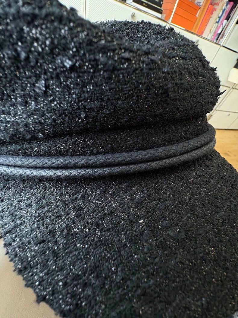 Chanel Chanel SizeS Shiny woven blended newspaper children's hat Size ONE SIZE - 2 Thumbnail