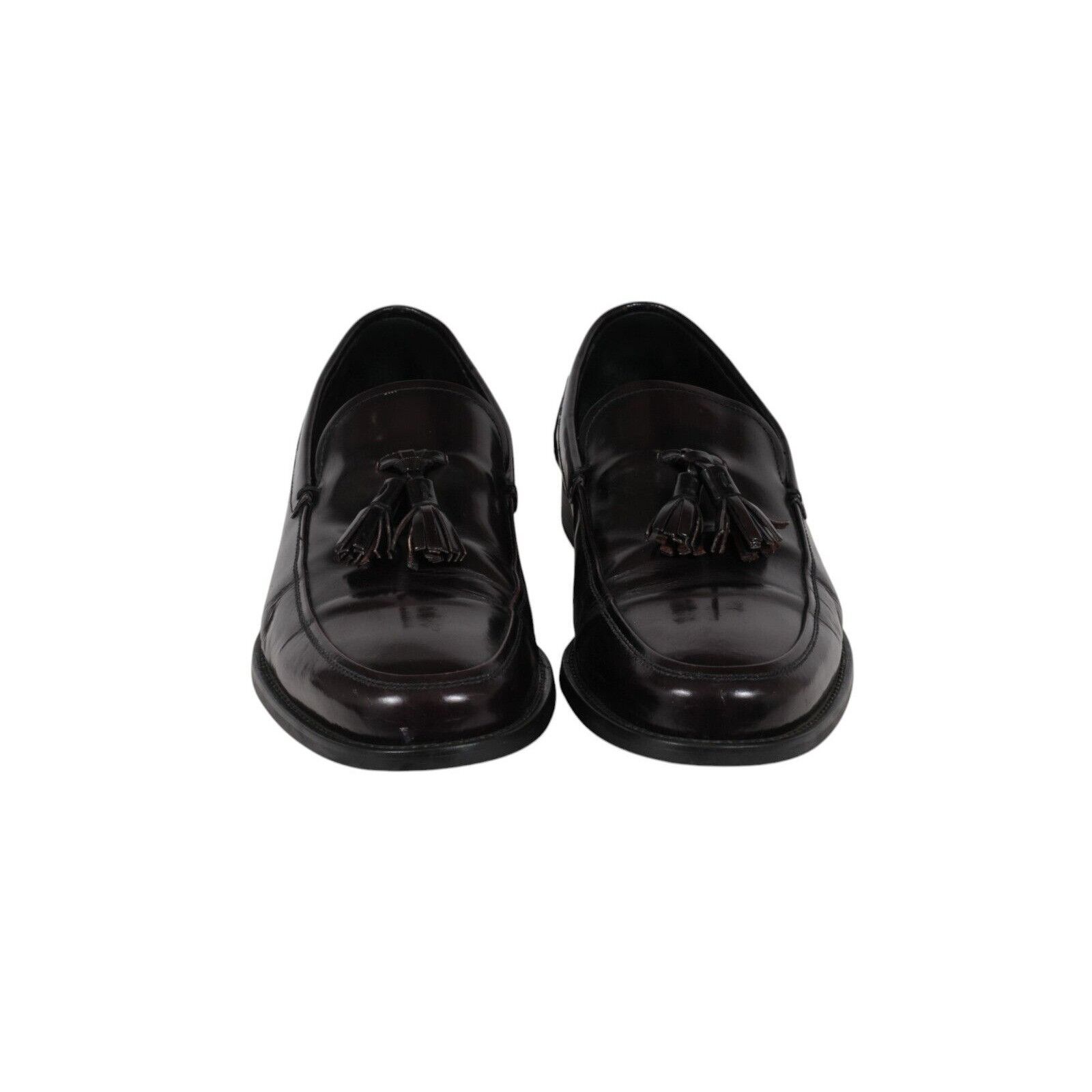 Prada Tassel Loafers Burgundy Red Leather - 02491 Size US 9.5 / EU 42-43 - 2 Thumbnail