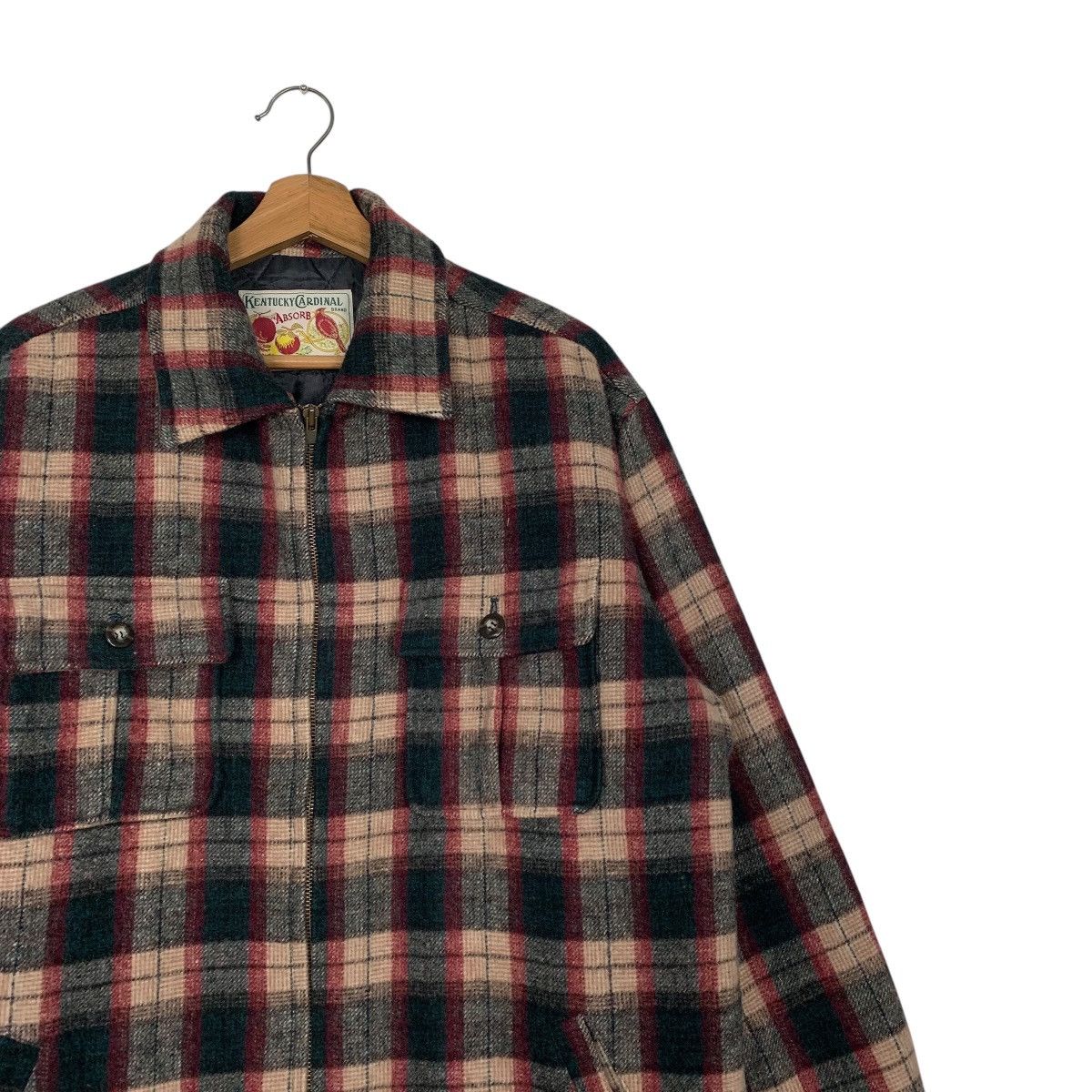 Japanese Brand Vintage Kentucky Cardinal Tartan Wool Jacket Size US L / EU 52-54 / 3 - 5 Thumbnail