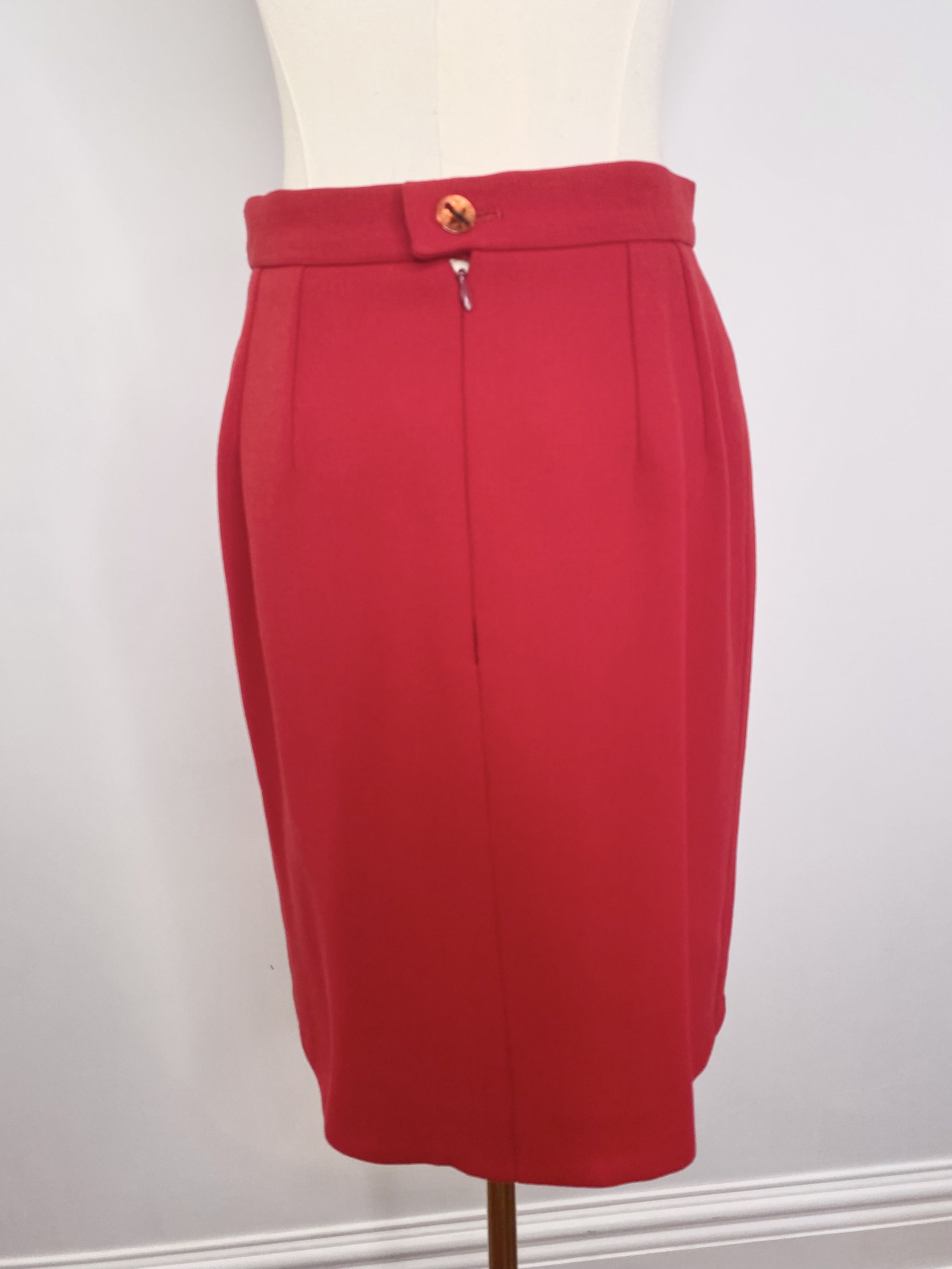 Chloe Vintage Archival Chloe - Red 2-Piece Skirt Designer Suit Size ONE SIZE - 9 Thumbnail