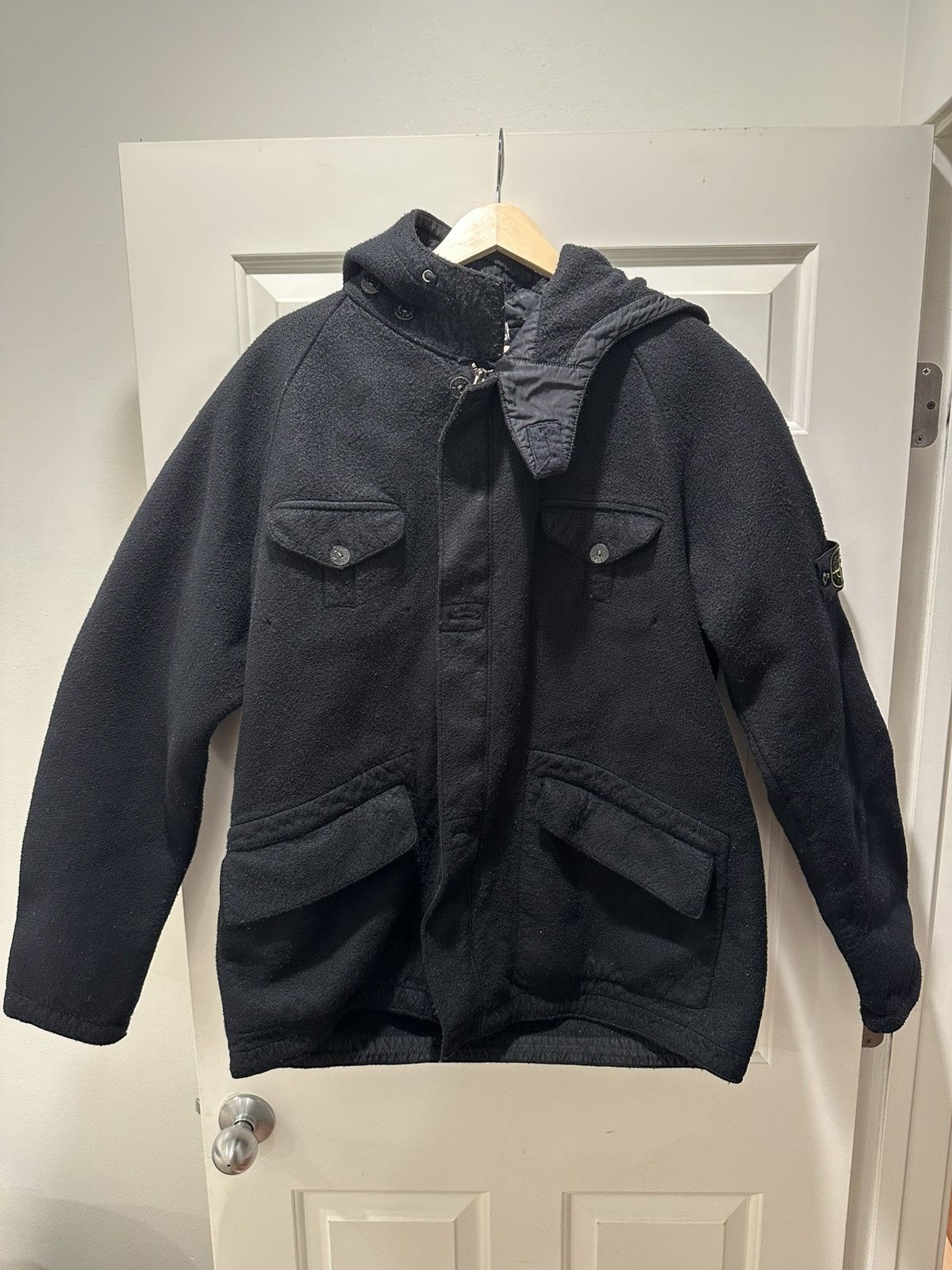 Stone Island Stone Island 2005 Black Felt Jacket Size US XXL / EU 58 / 5 - 1 Thumbnail