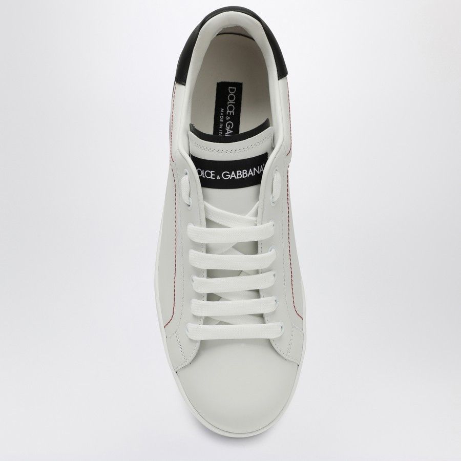 Dolce & Gabbana o1d2blof0226 Leather Sneakers in White/Black Size US 10 / EU 43 - 3 Thumbnail