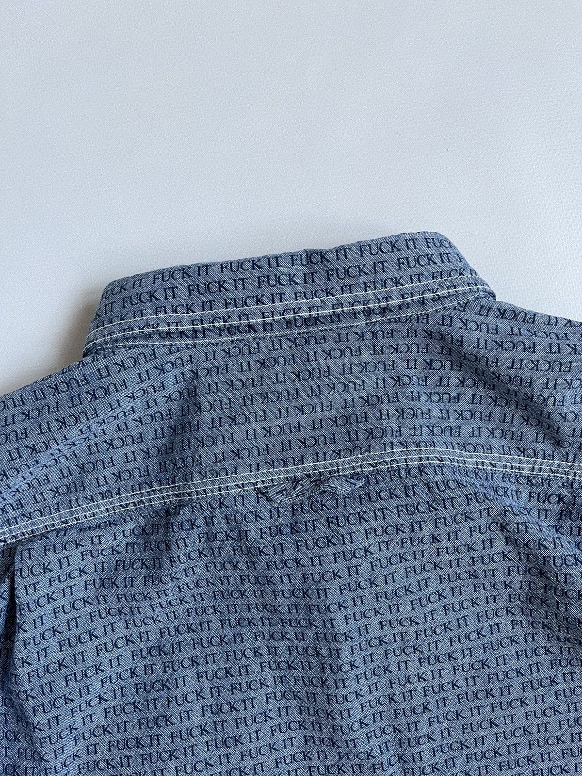 Huf × Thrasher HUF Unisex Blue Chambray Workwear Cat Eye Button Up Shirt Size US M / EU 48-50 / 2 - 17 Thumbnail