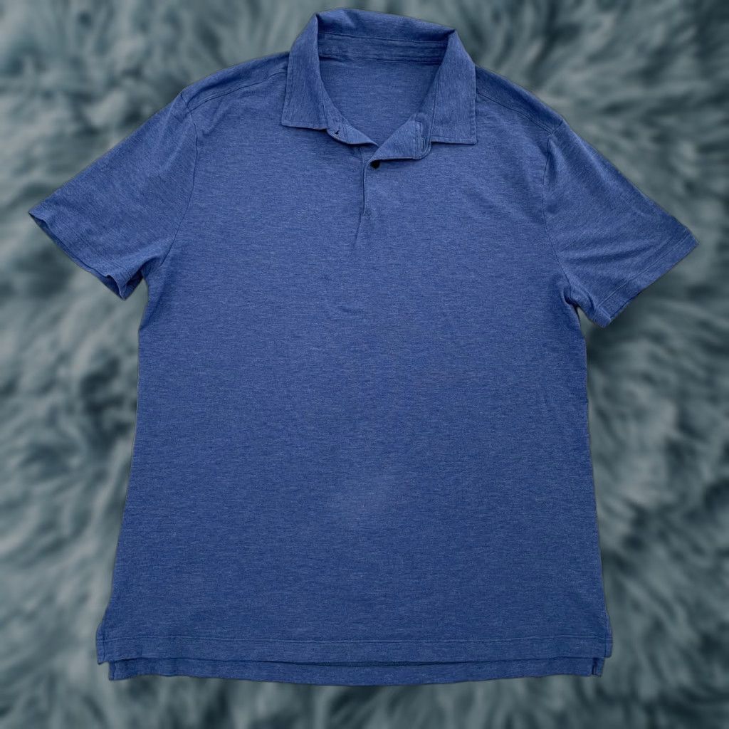 Lululemon Lululemon Tech Polo Shirt Adult Large Blue Short Sleeve Activewear Mens Size US L / EU 52-54 / 3 - 1 Thumbnail