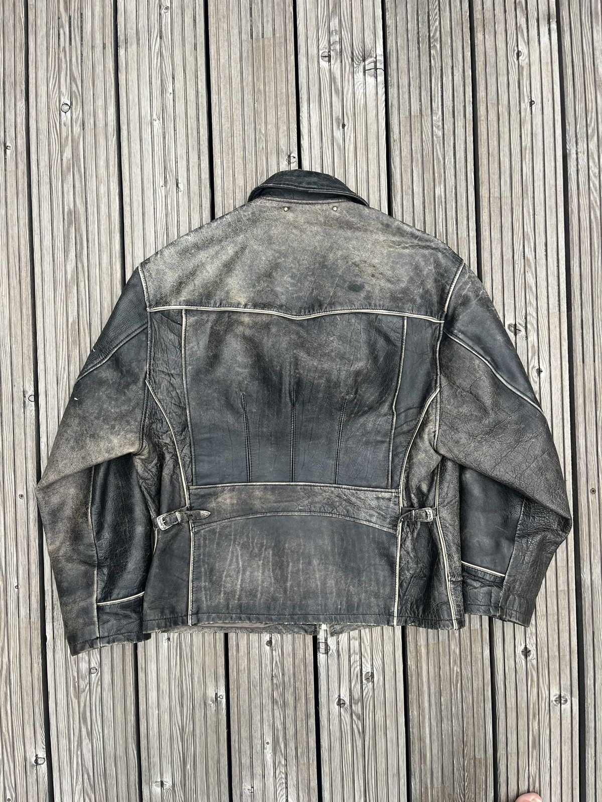 Vintage Vintage boxy leather jacket Size US L / EU 52-54 / 3 - 4 Thumbnail