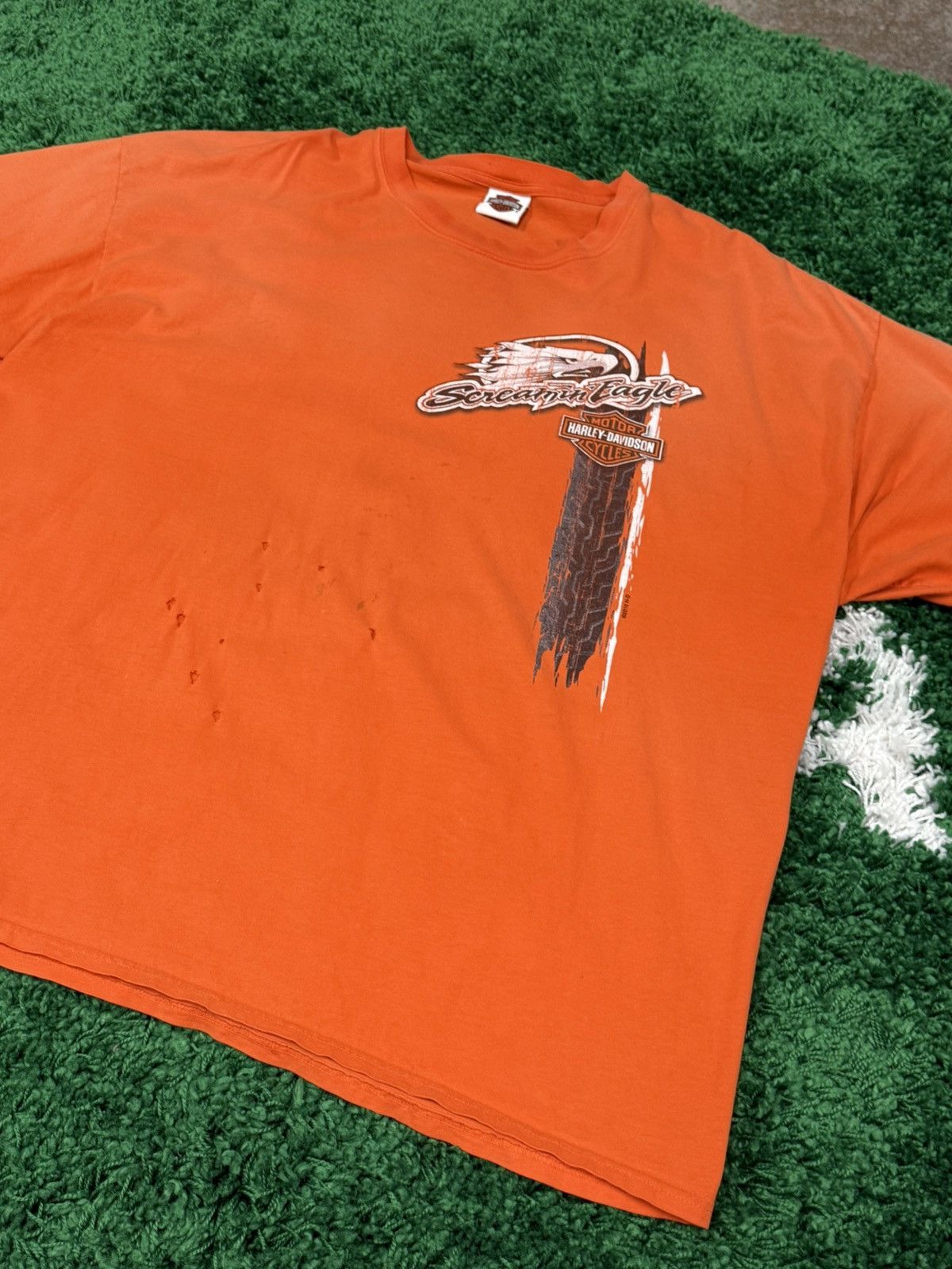 Harley Davidson Harley Davidson Orange Chrome Screaming Eagle Tee 3XL XXXL Size US XXL / EU 58 / 5 - 2 Thumbnail