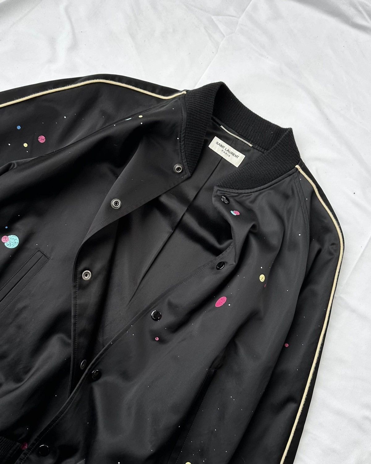 YSL SS19 Galaxy Teddy Bomber Jacket