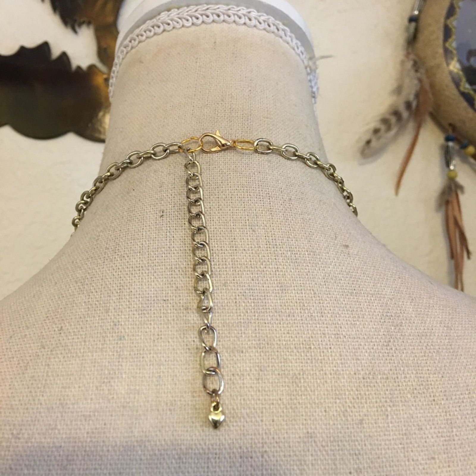 Jewelry Large faceted golden glass stone necklace Size ONE SIZE - 5 Thumbnail