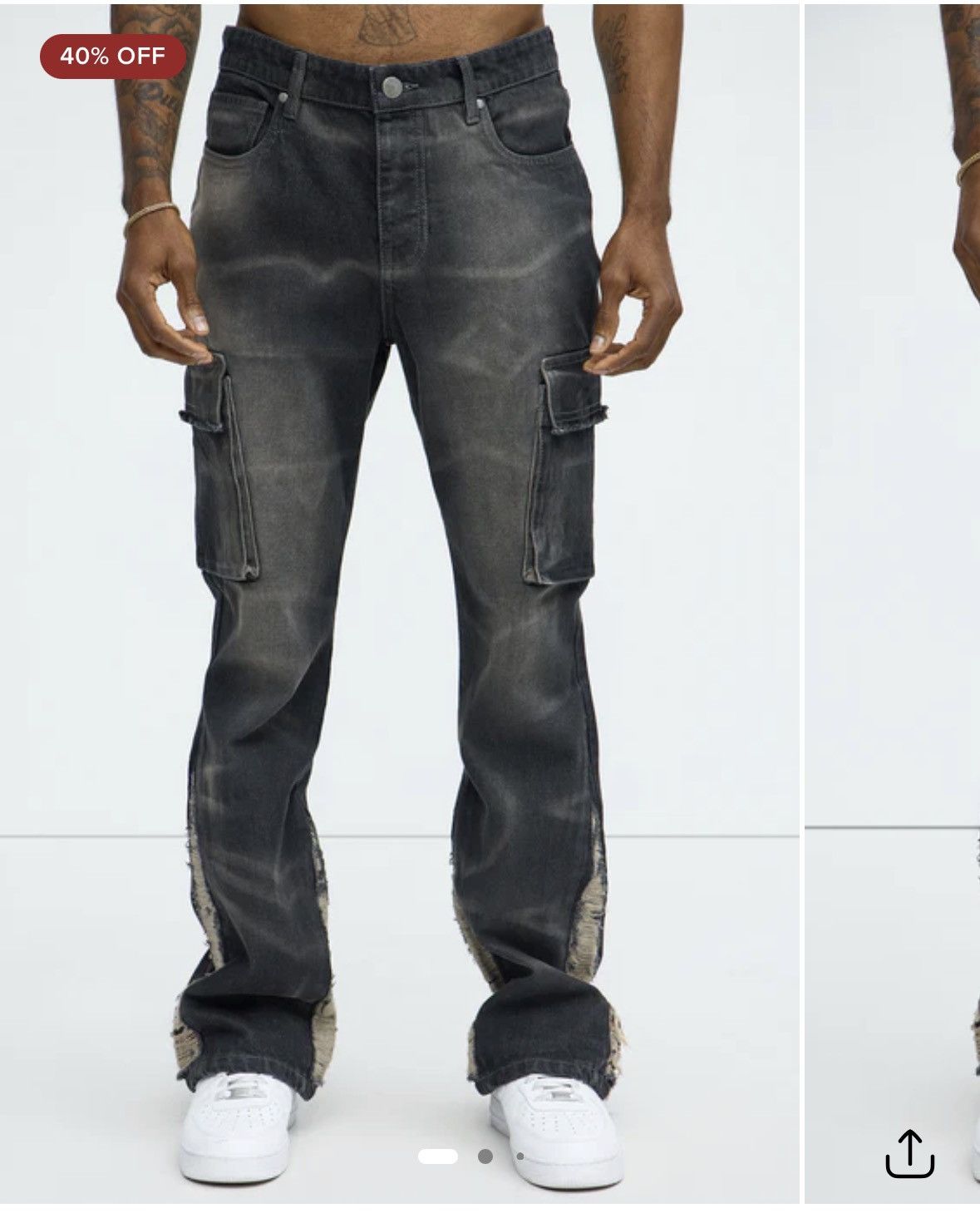 Fashion Nova Stacked flared jeans Size US 30 / EU 46 - 1 Thumbnail