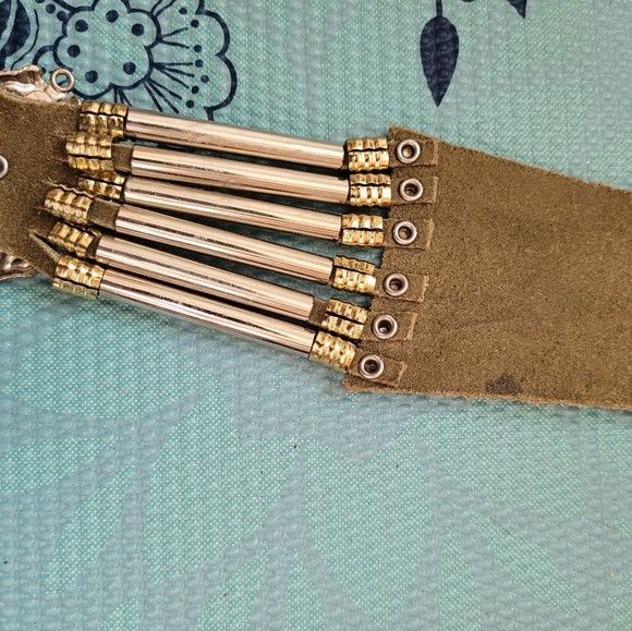 Vintage Vintage creations Alrez jewelry leather belt- Lg Size ONE SIZE - 4 Thumbnail