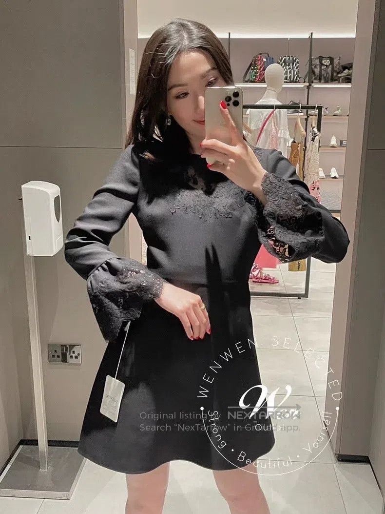 Valentino Valentino Wool long-sleeved dress Size S / US 4 / IT 40 - 2 Thumbnail
