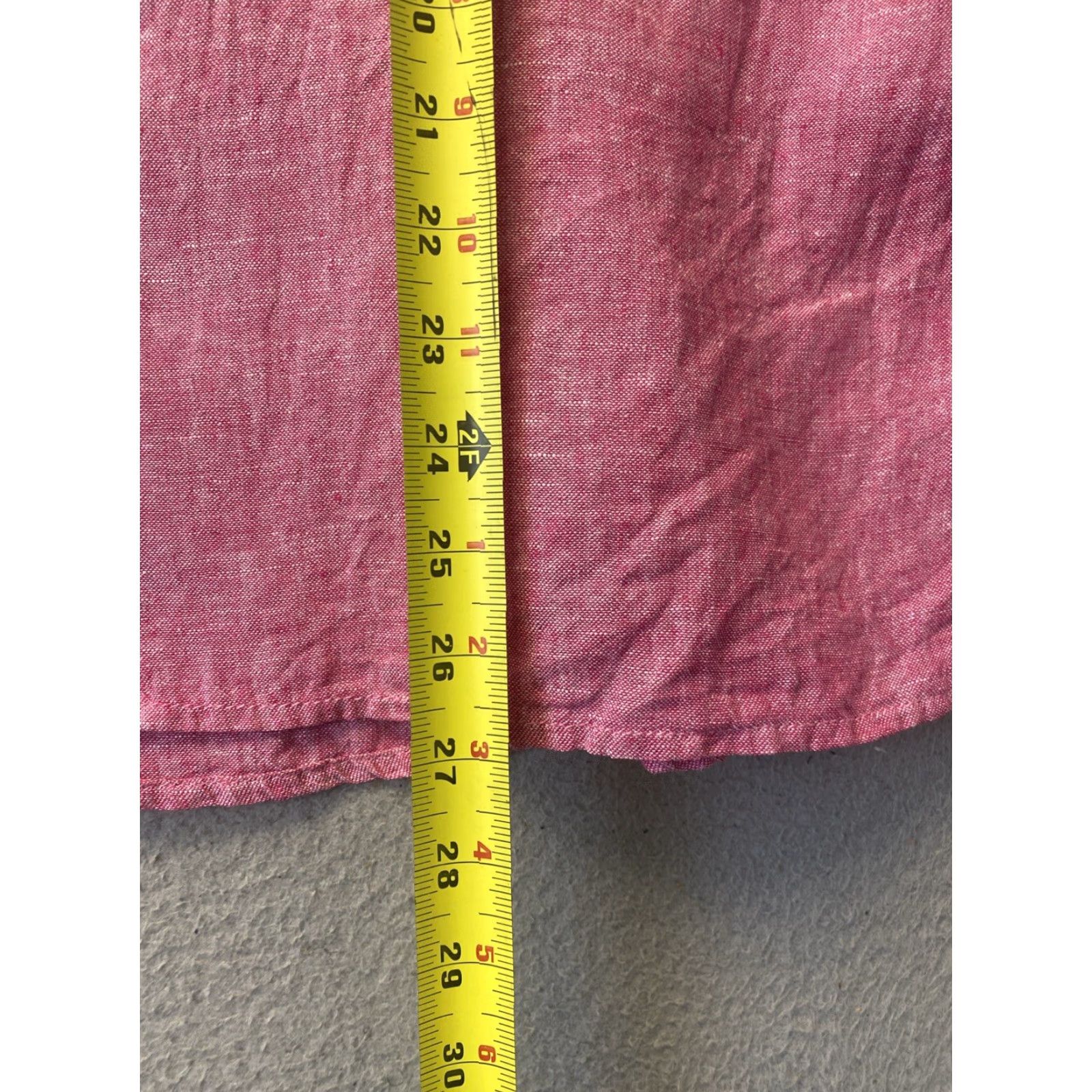 Rachel Zoe RACHEL ZOE Women's Blouse XL Pink 100% Linen Button-Up Shirt with Pockets Collared Size XL / US 12-14 / IT 48-50 - 5 Thumbnail