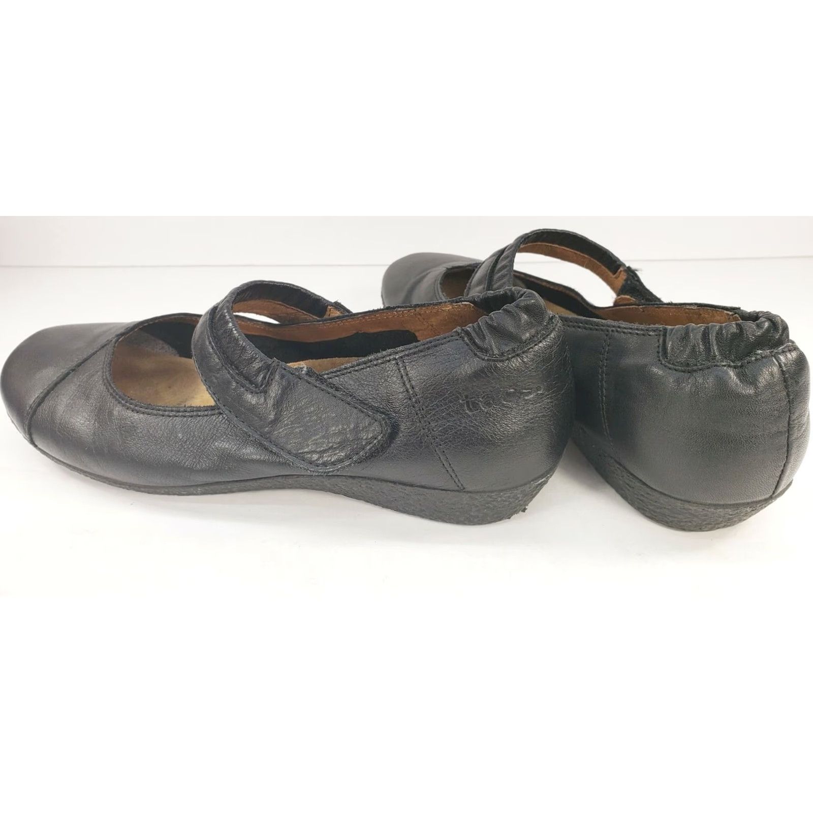 Taos Taos Mary Jane Flats Black Leather Size 6.5M 37EU Arch Support Cushioned Casual Business Dress Shoes Womens Mary Janes Size US 7 / IT 37 - 6 Thumbnail