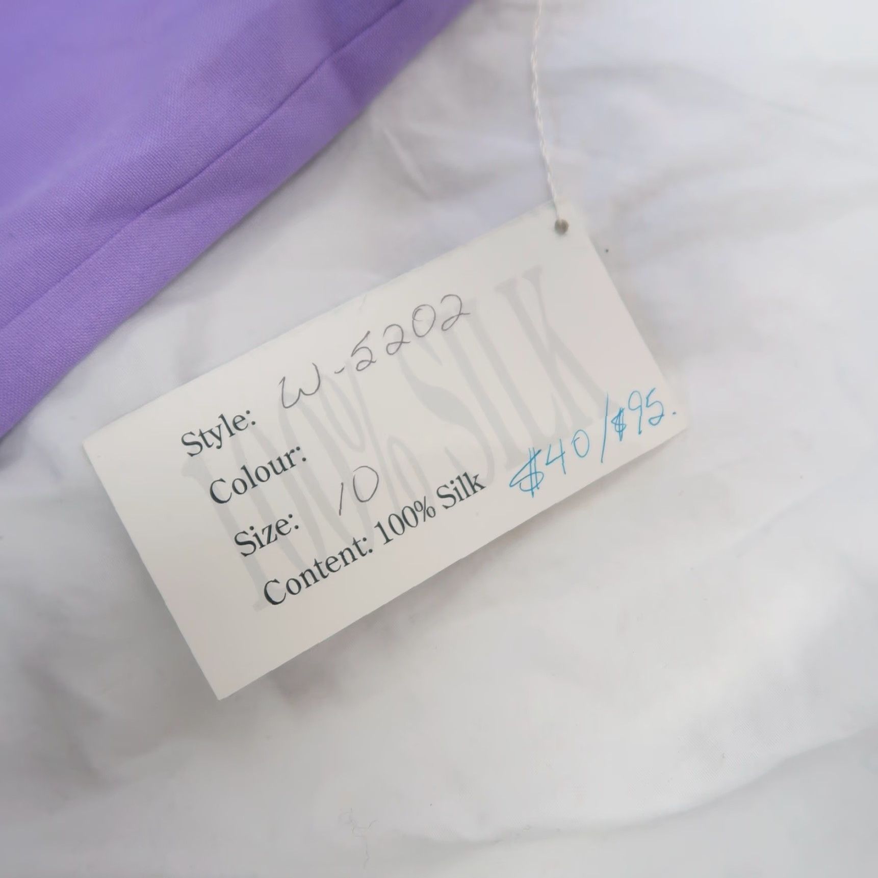 Vintage VINTAGE 90s Numi Lavender Purple 100% Silk Knee Length Pencil Skirt M Womens Dress Skirt High Rise Zip Back Pockets Solid Spring Summer Size 32" / US 10 / IT 46 - 6 Thumbnail