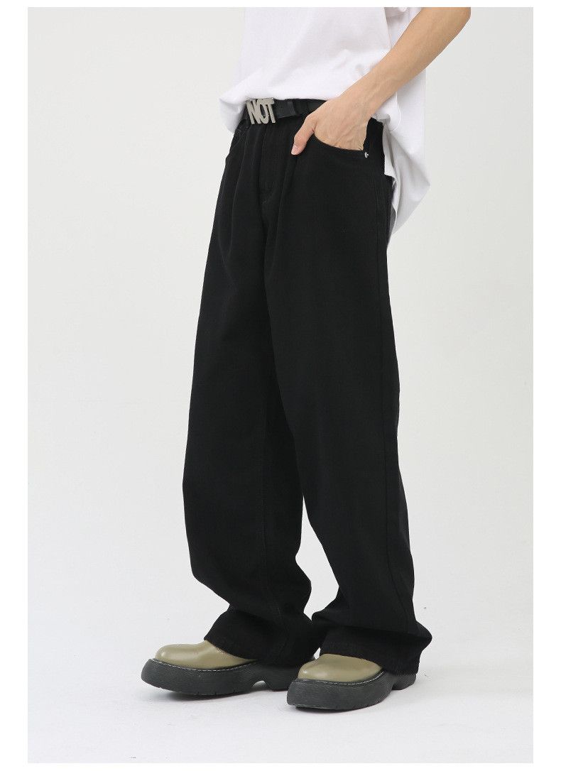 Japanese Brand × Jean Japanese retro solid color loose wide-leg straight jeans Size US 32 / EU 48 - 6 Thumbnail