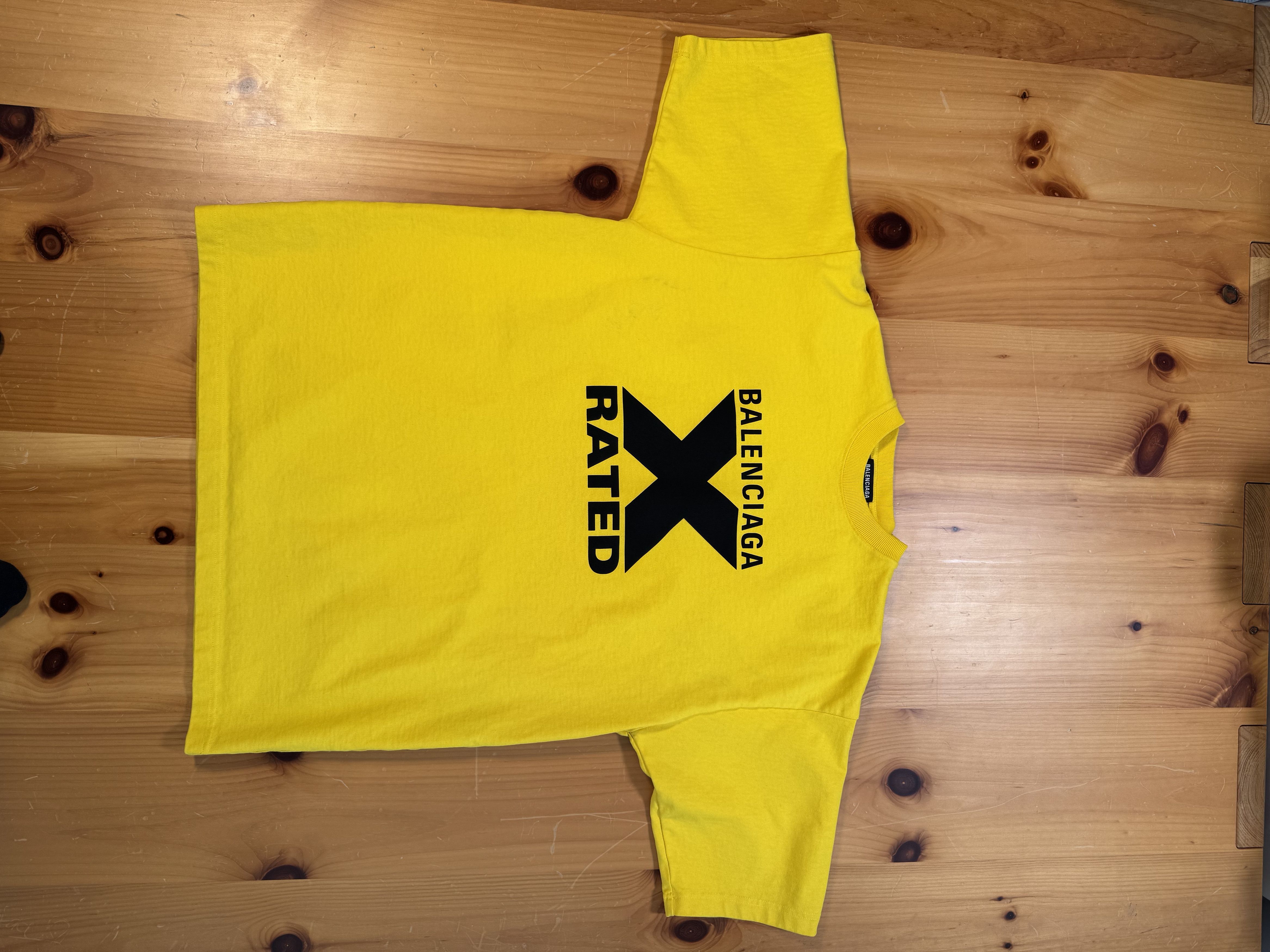 Balenciaga X rated t shirt yellow
