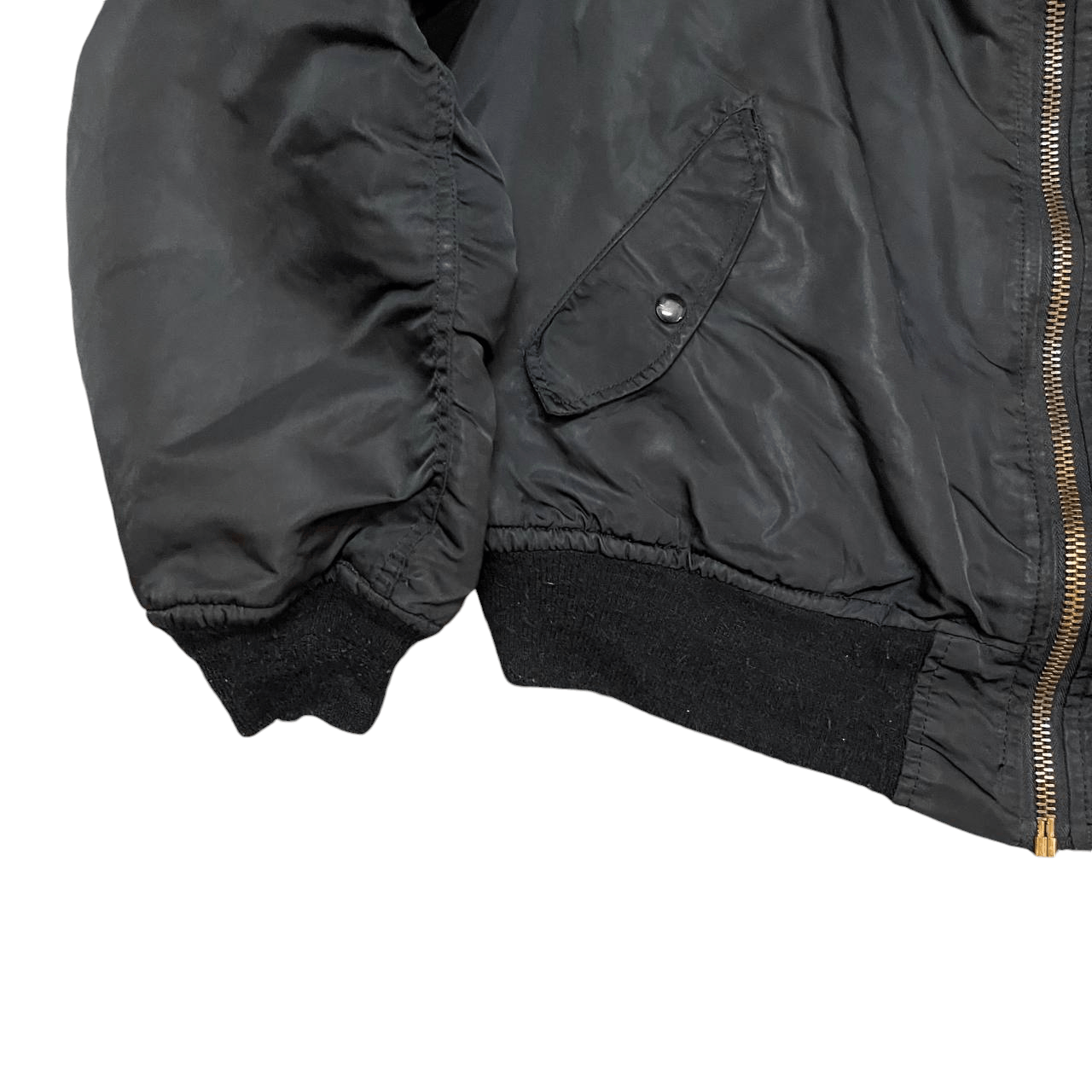 Alpha Industries Vintage Alpha Industries Ma 1 Bomber Jacket Military Black Size US XL / EU 56 / 4 - 4 Thumbnail