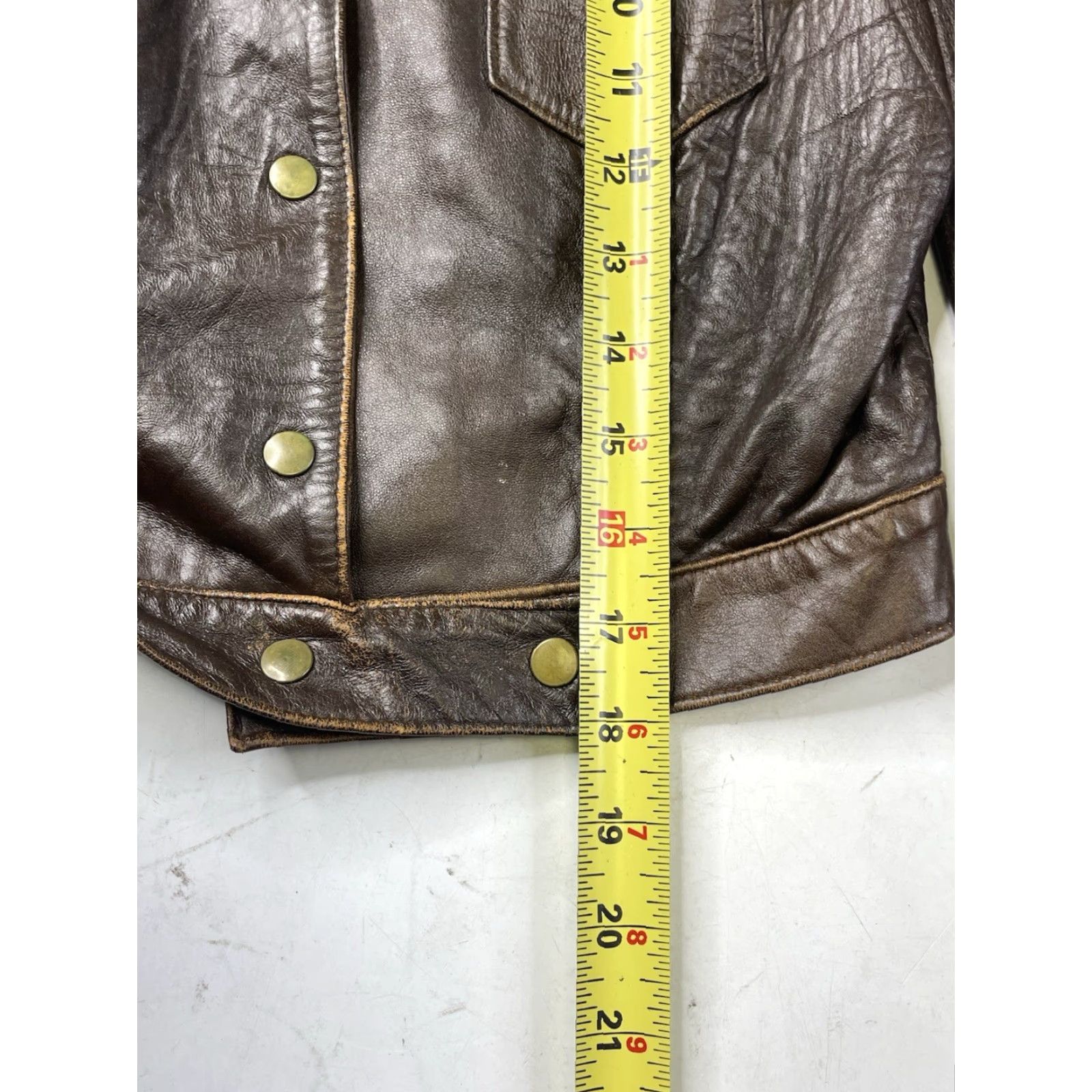 Vintage VINTAGE Leather Jacket Brown Women's Cropped Moto Style Size S 36 Brown Motorcycle Jacket Womens Size S / US 4 / IT 40 - 7 Thumbnail
