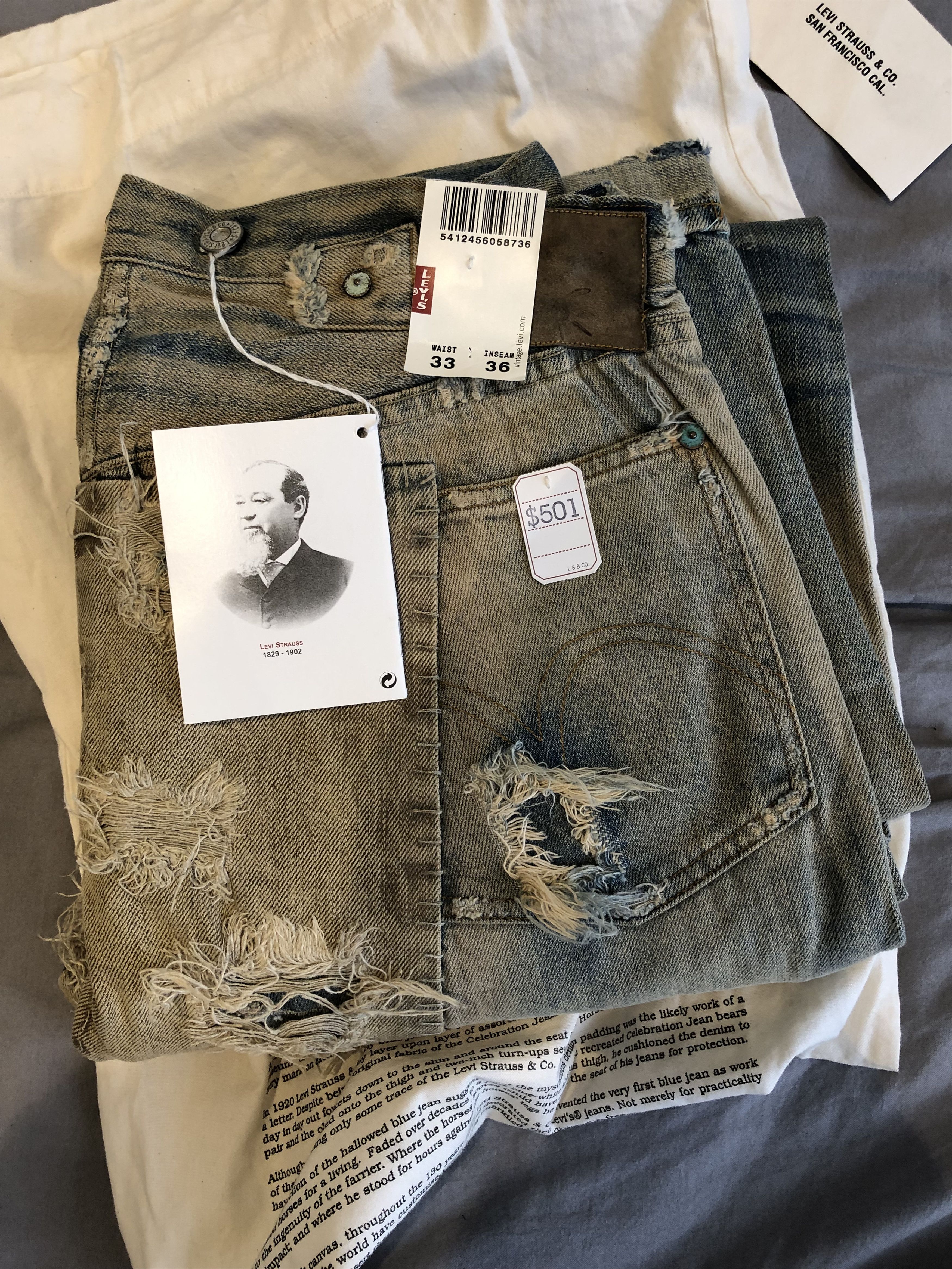 Levi's NWT 501xx "Homer Campbell" Celebration 1918 Jean Size US 30 / EU 46 - 2 Thumbnail