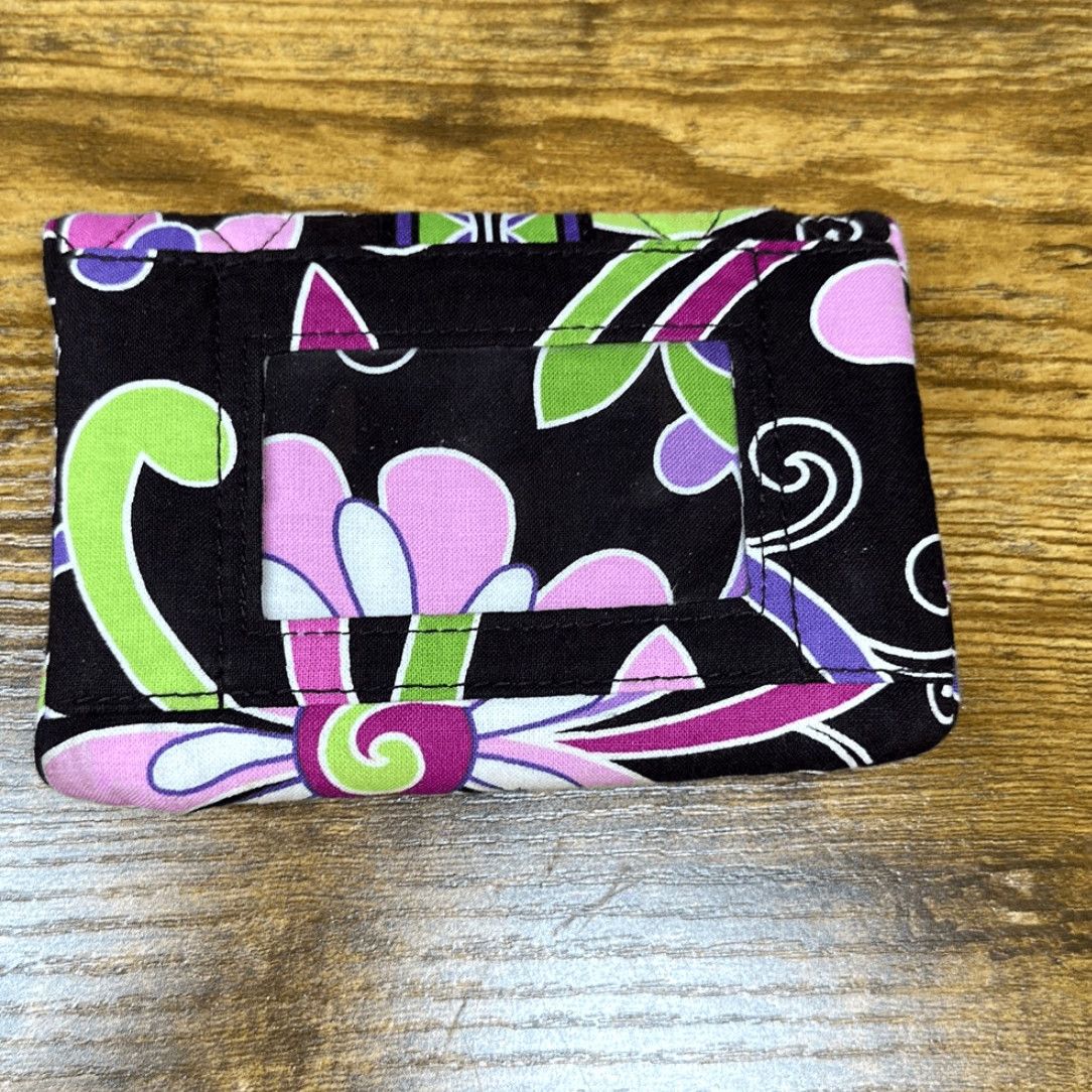 Vera Bradley Vera Bradley Wallet Purple Punch Compact Taxi Wallet Coin Purse Matching Coin Purse Women Small Multicolor Purple Exterior Cloth Style Wallet Keychain Size ONE SIZE - 4 Thumbnail