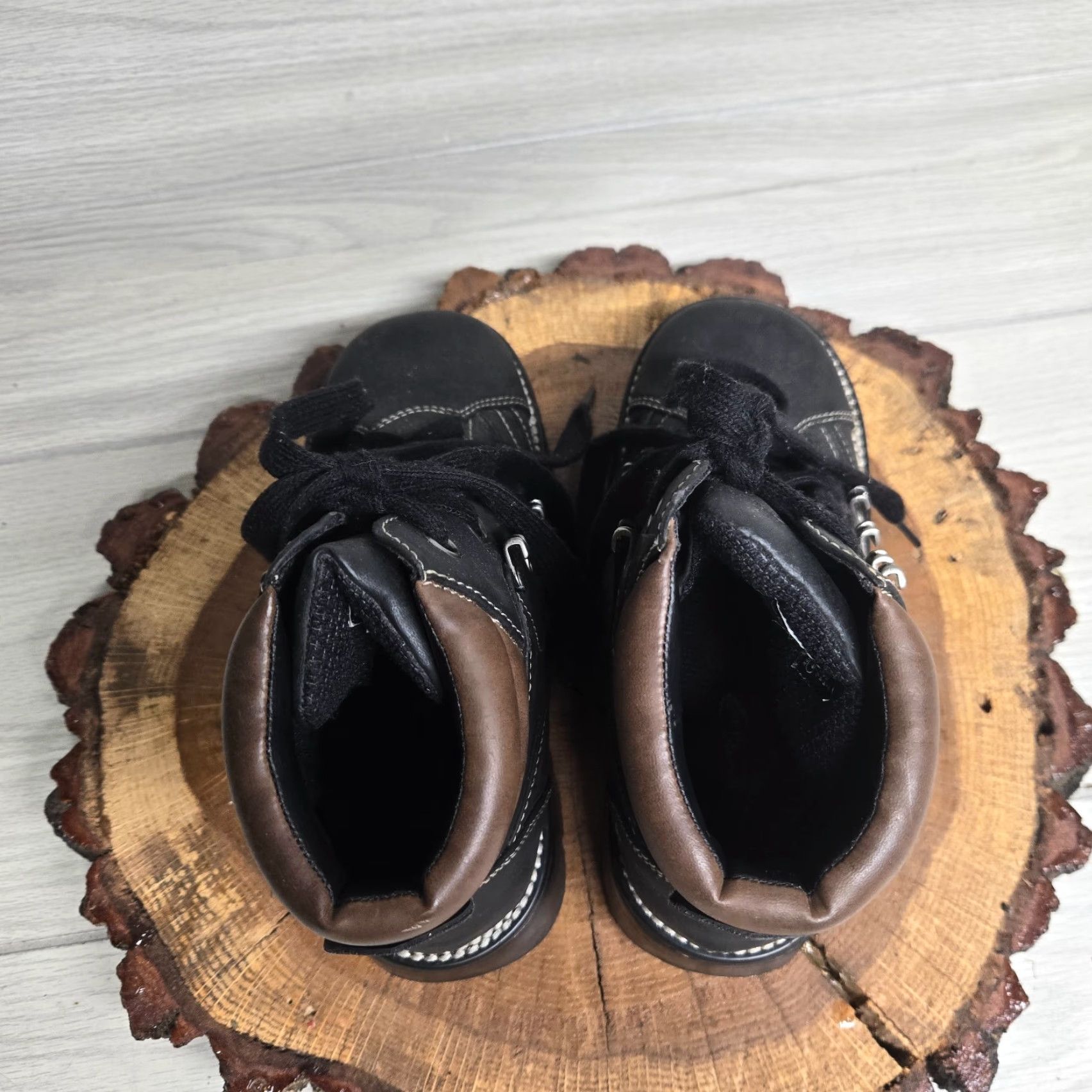 Vintage VINTAGE Lower East Side Boots Black Lace Up Chunky Combat 90s Y2K Women 7 Size US 7 / IT 37 - 5 Thumbnail