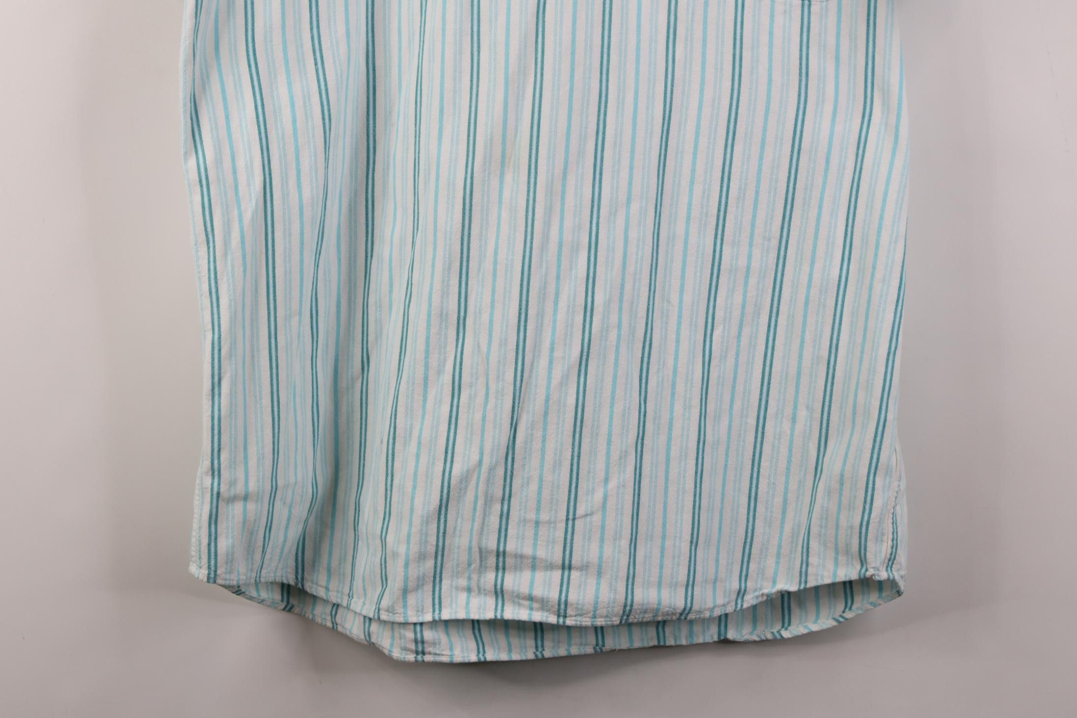 Vintage Vintage 90s Streetwear Band Collar Striped Button Down Polo Size US S / EU 44-46 / 1 - 3 Thumbnail