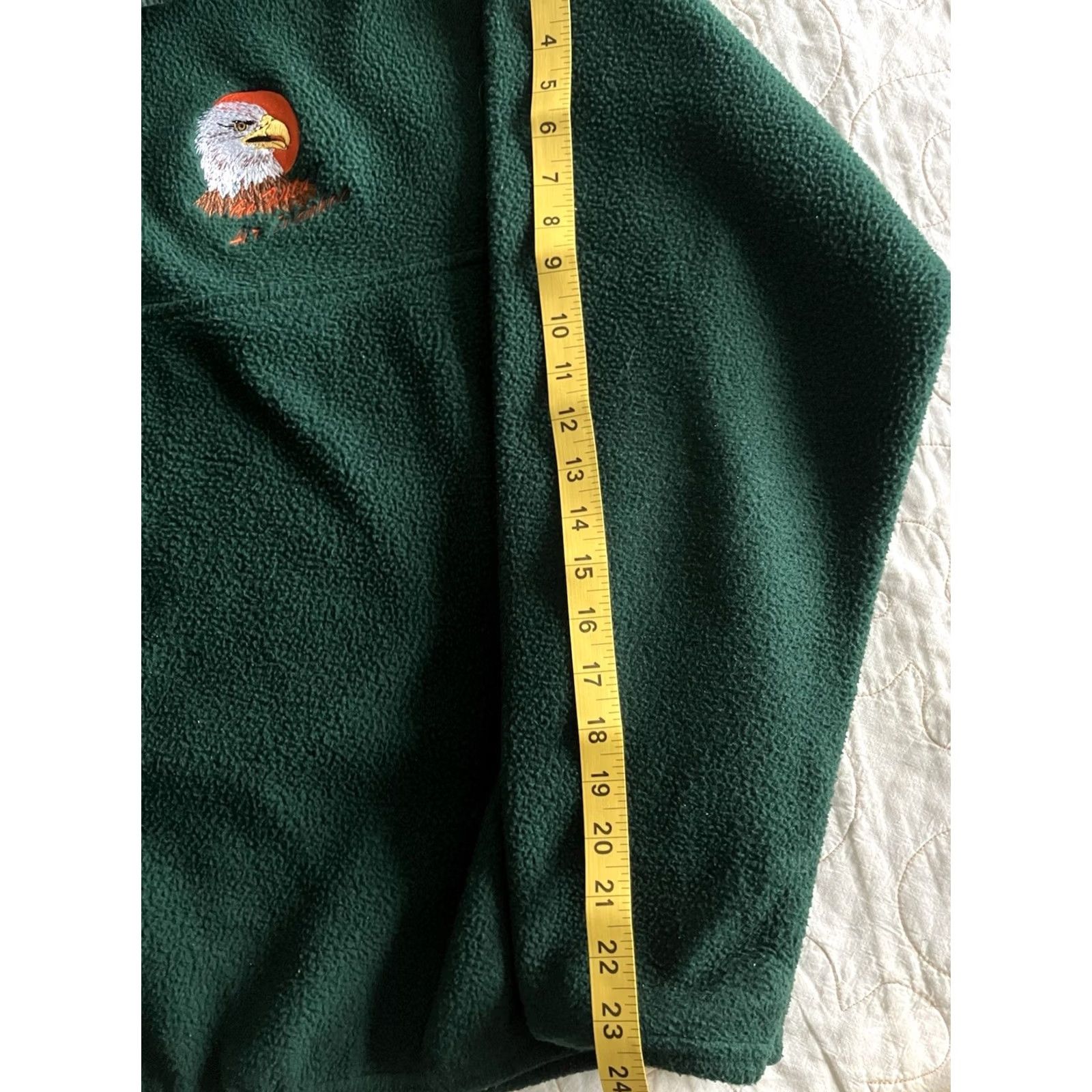 Vintage VINTAGE Kobe Sherpa Green Pullover Quarter Snap Bald Eagle Sweater XXL Mens Pullover Green Bald Eagle 90s Size US XXL / EU 58 / 5 - 6 Thumbnail