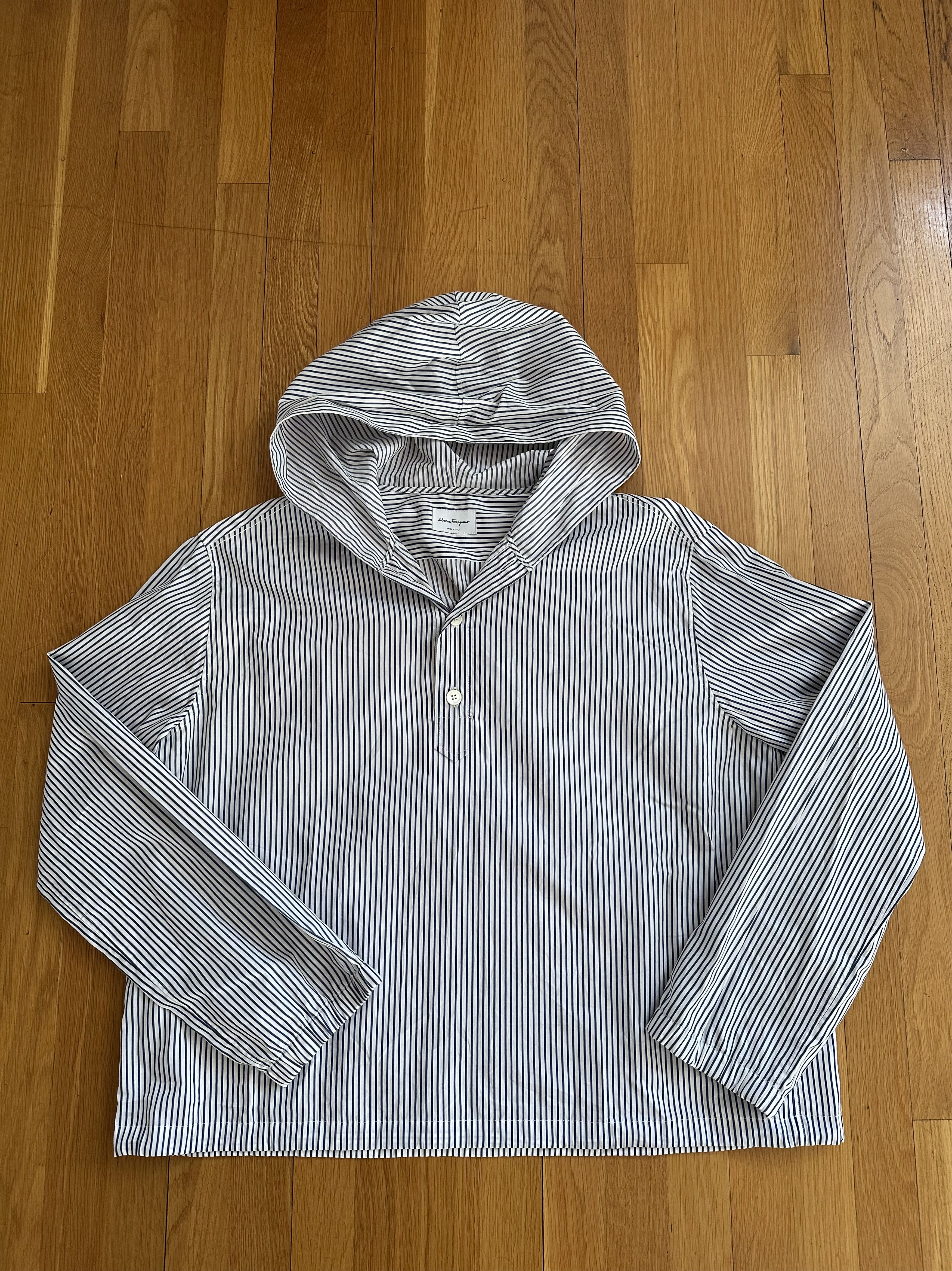Salvatore Ferragamo Cotton Light Pullover with Hood