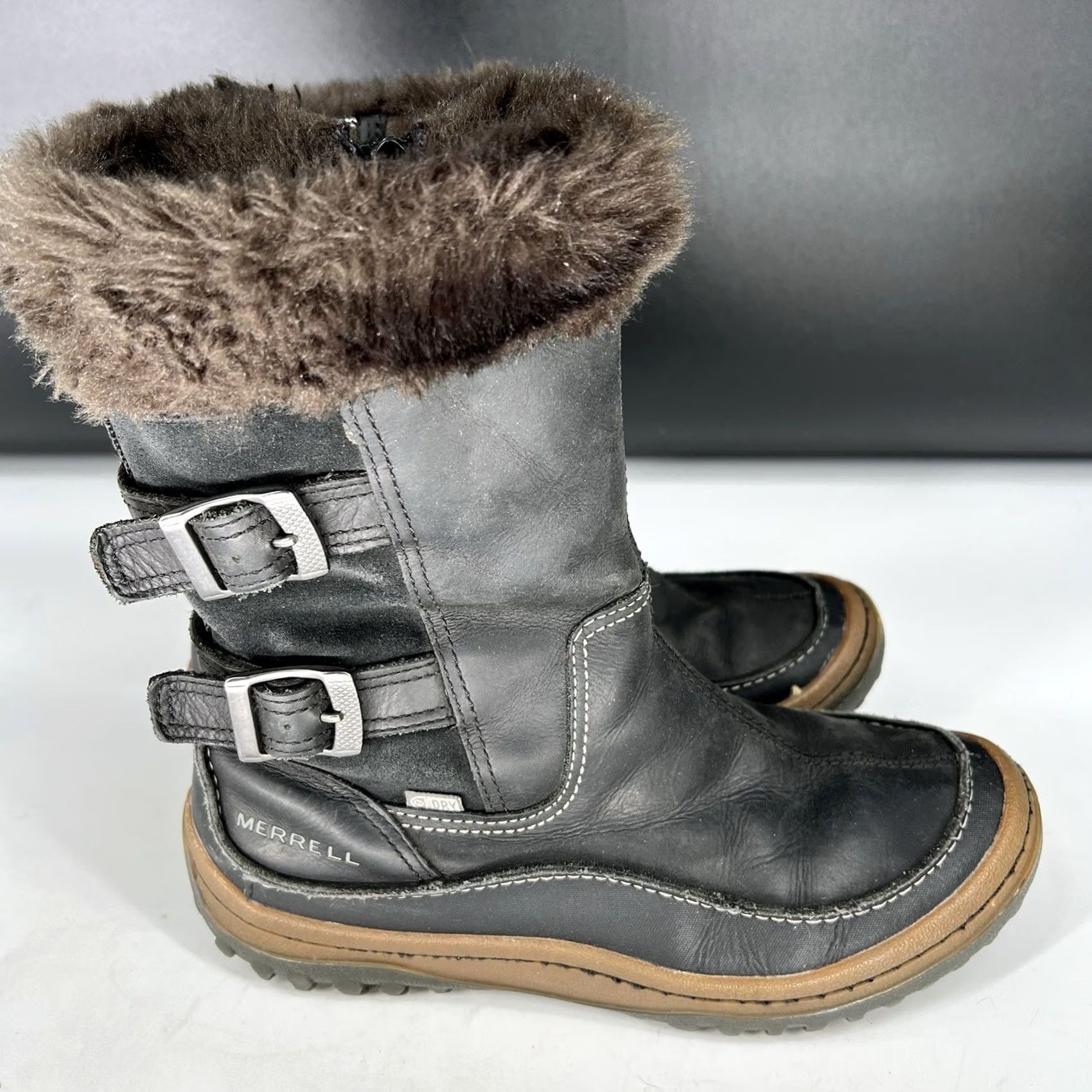 Merrell Merrell Decora Chant J48420 Womens Snow Boot Black Waterproof Shoe Size US 9 / IT 39 - 6 Thumbnail