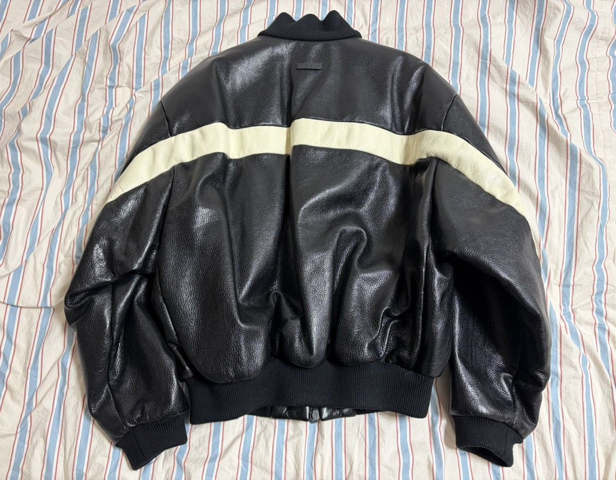 Fear of God Fear of god 8th Striped Full-Grain Leather Bomber Jacket Size US M / EU 48-50 / 2 - 4 Thumbnail