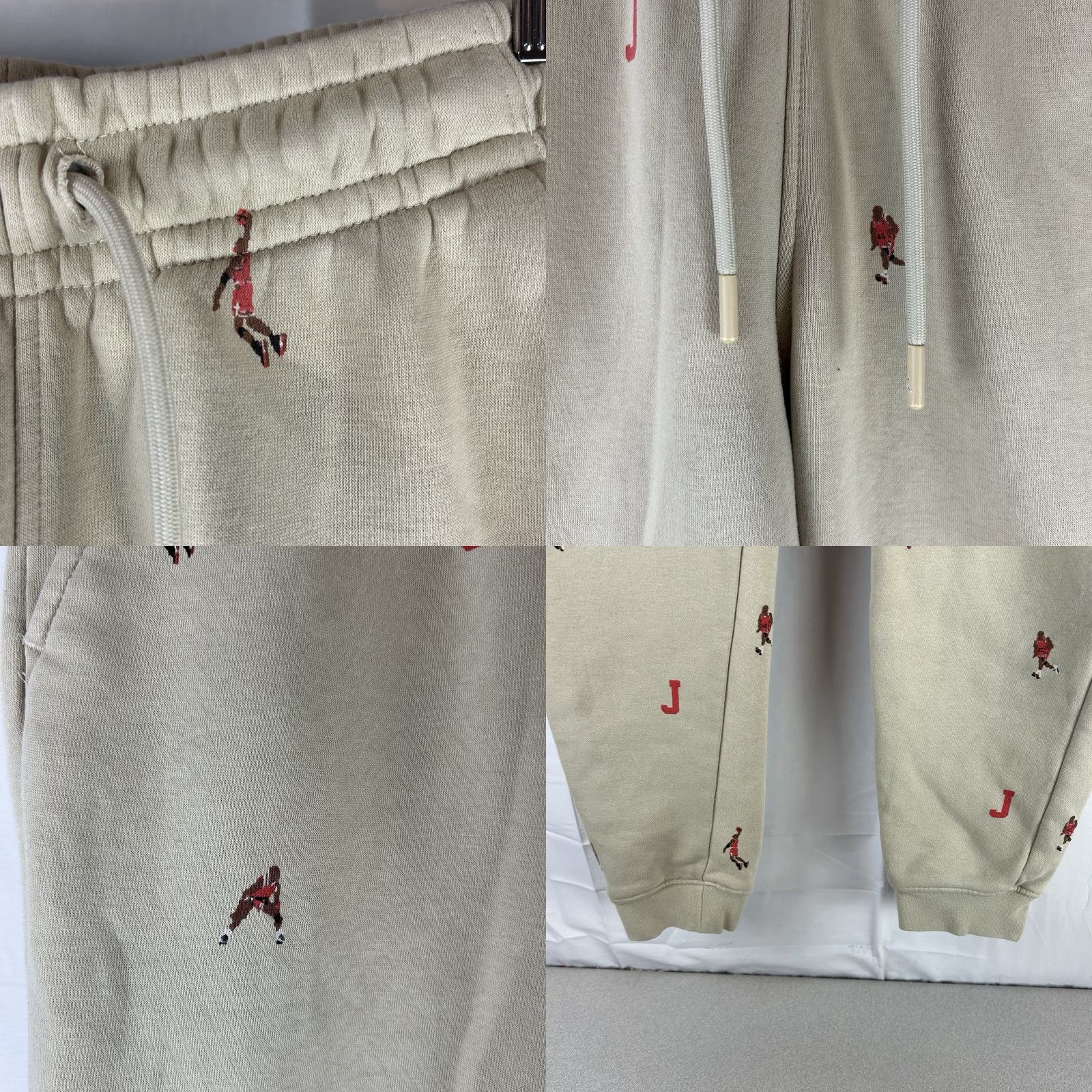 Jordan Brand VINTAGE NIKE AIR JORDAN Mens Small Essential Joggers AOP Fleece Pants DV9390-206 Size US 29 - 8 Thumbnail
