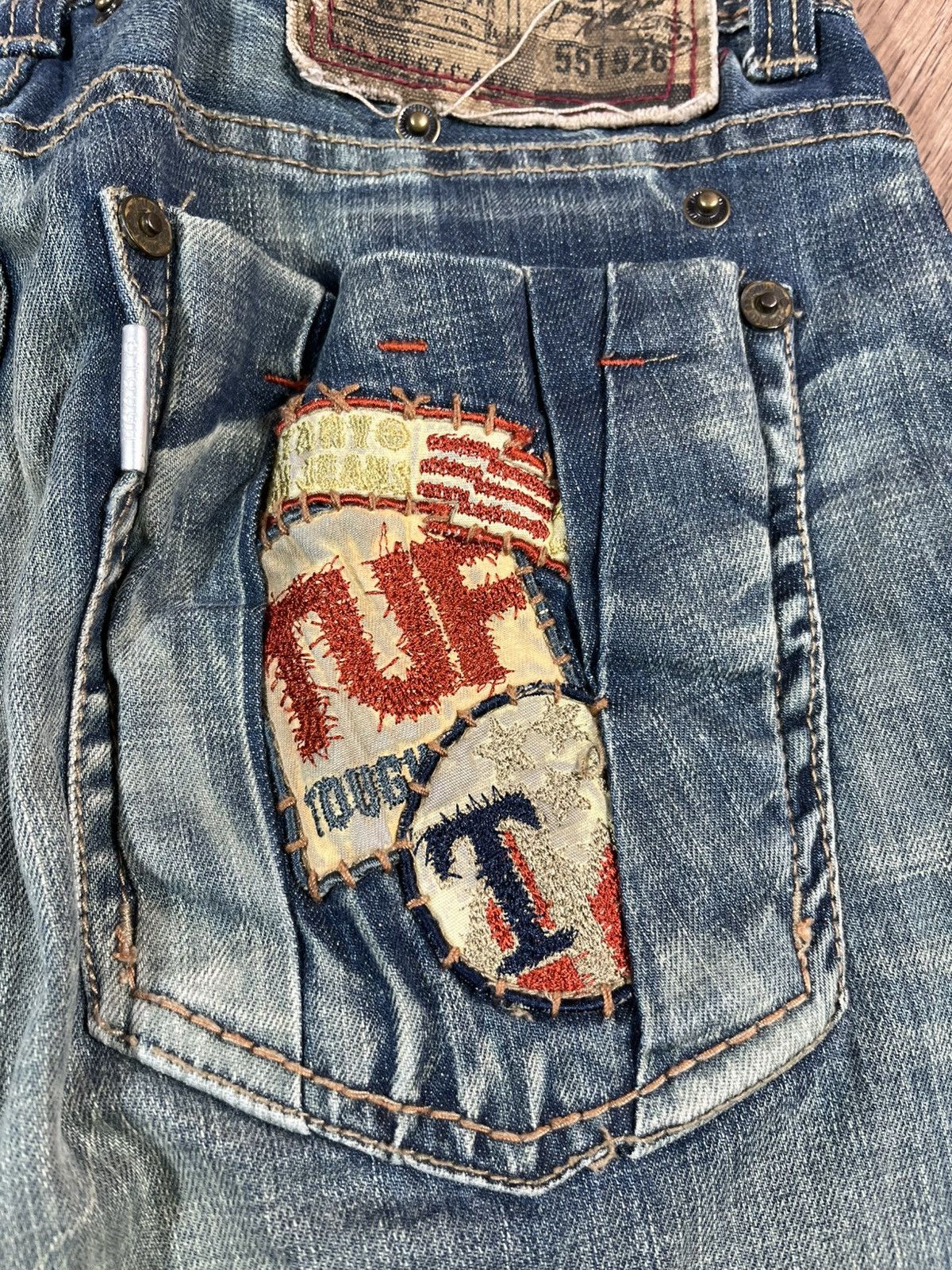 Japanese Brand Tough Vintage Distressed Denim Pants Jeans Size US 32 / EU 48 - 23 Thumbnail